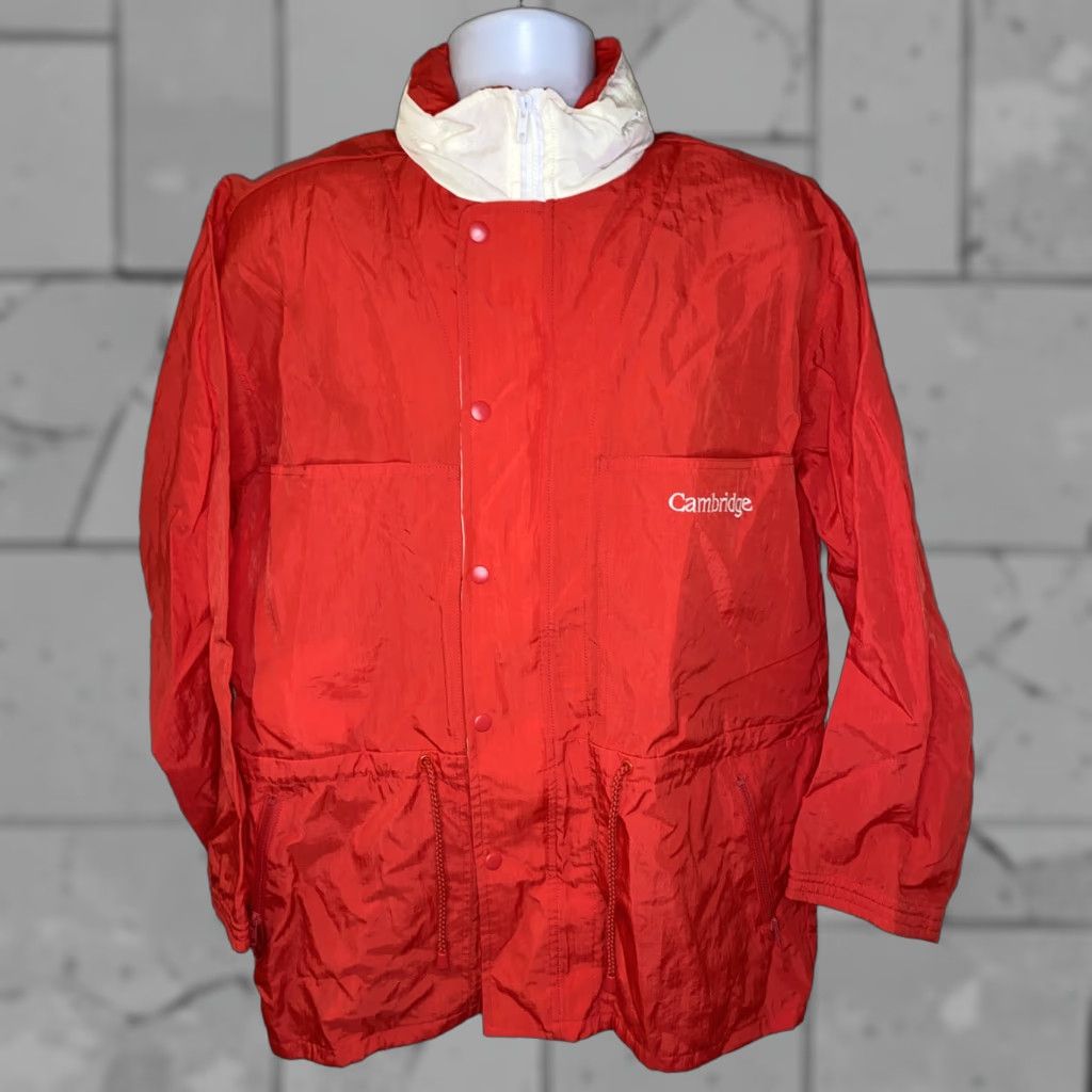 Vintage Mens Red Nylon Cambridge Full Zip Jacket Size S/M TUCKABLE HOOD Jacket Mens Red Nylon Cambridge Full Zip S/M HOOD? Size US S / EU 44-46 / 1 - 1 Thumbnail