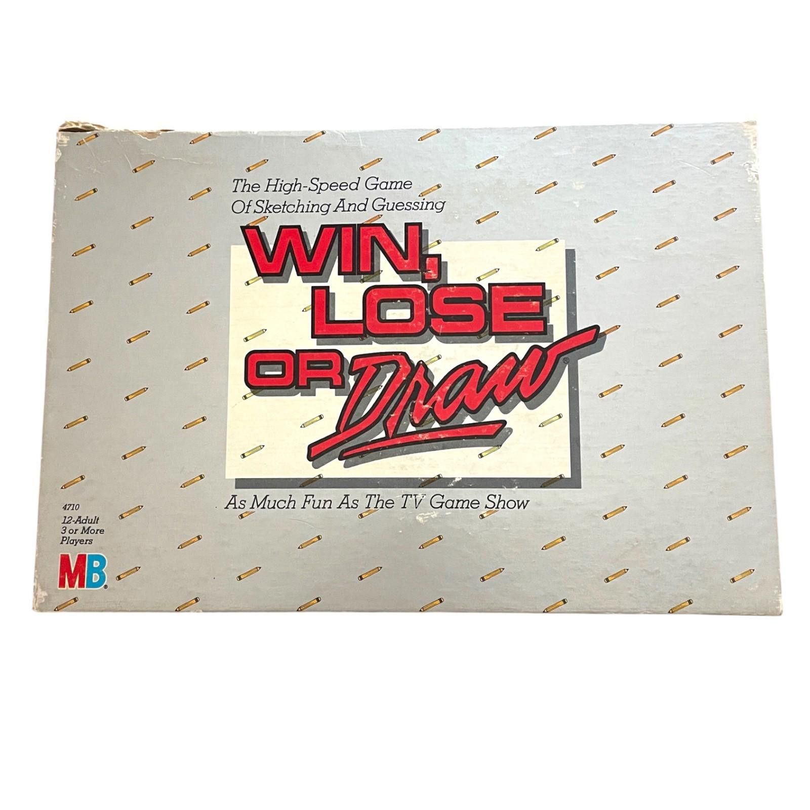 Other Vintage Win Lose or Draw 1987 Game– Complete w/Worn Box Size ONE SIZE - 1 Thumbnail