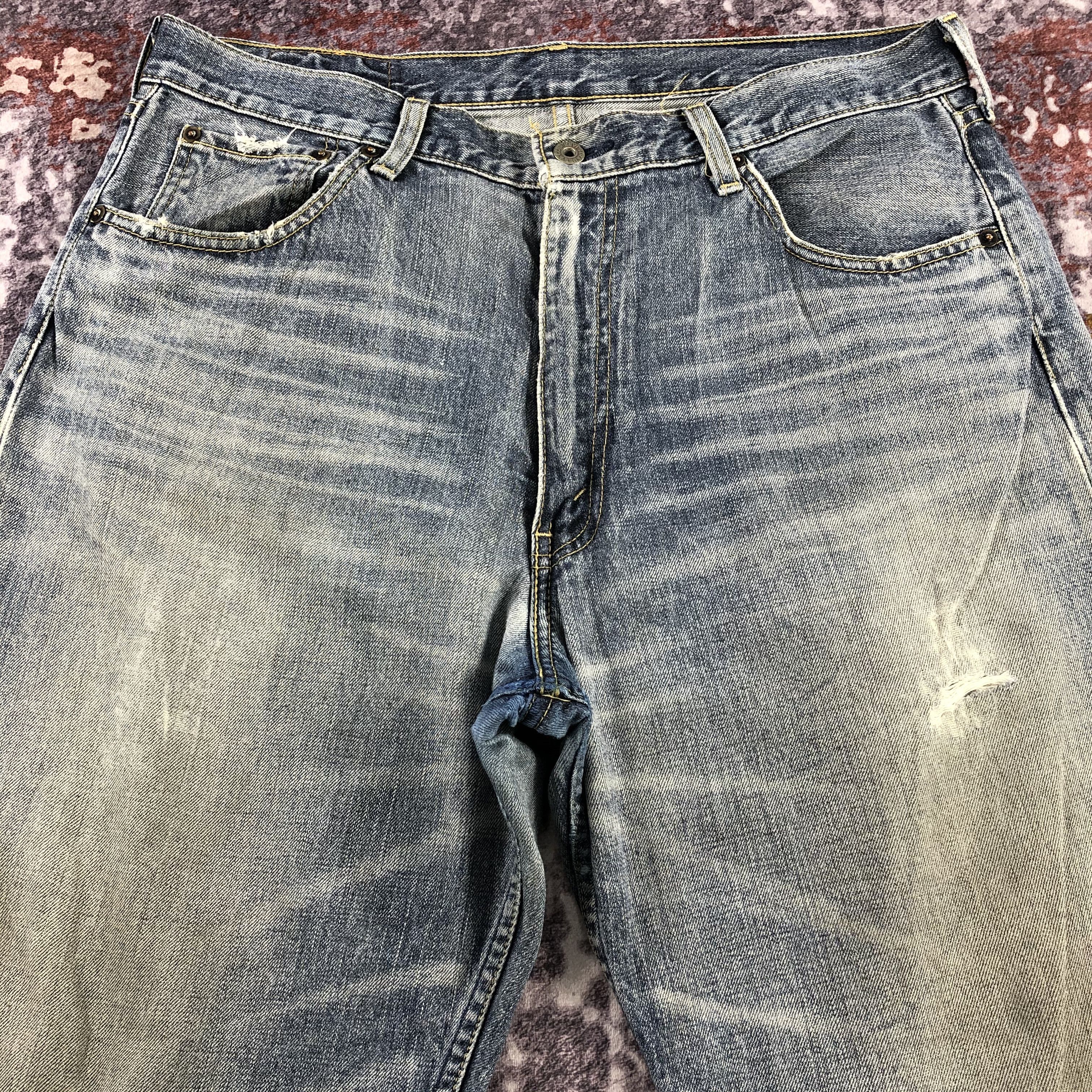 Levi's × Vintage 90s Vintage Blue Wash Levis 504 Jeans-JM2738 Size US 36 / EU 52 - 3 Thumbnail