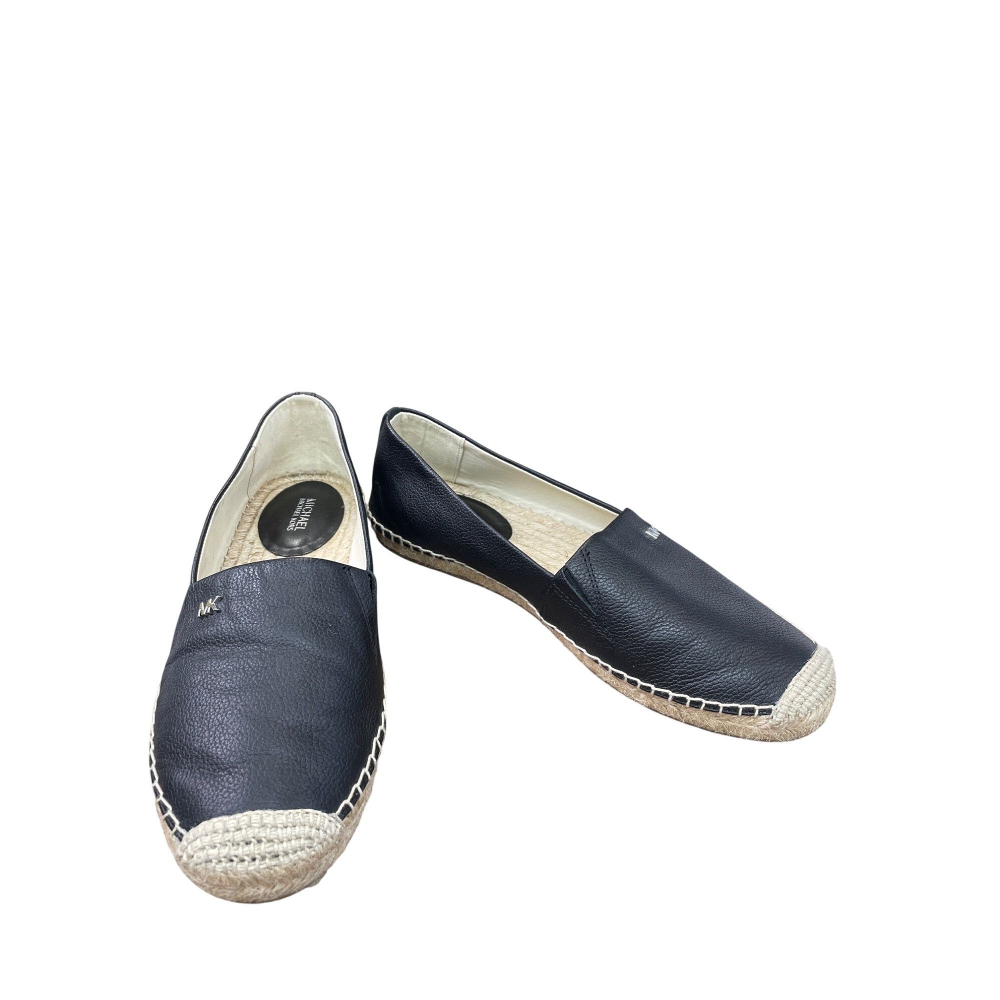 Michael Kors Michael Kors Womens Black Leather Espadrille Flats Size 6M S Size US 6 / IT 36 - 14 Thumbnail