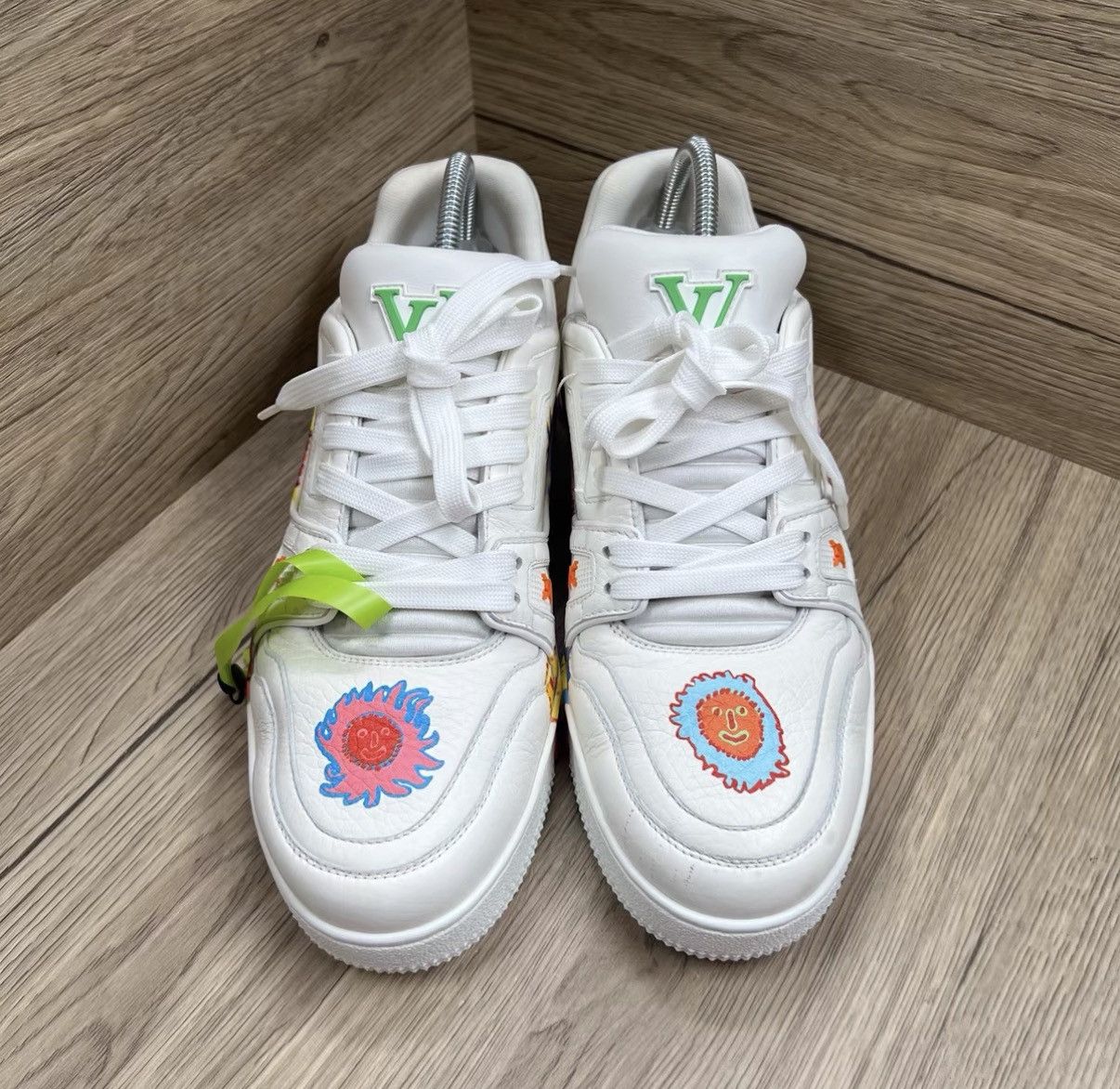 Louis Vuitton Louis Vuitton Yayoi Kusama Trainer Sunflower Sneakers J41 Size US 8 / EU 41 - 2 Thumbnail