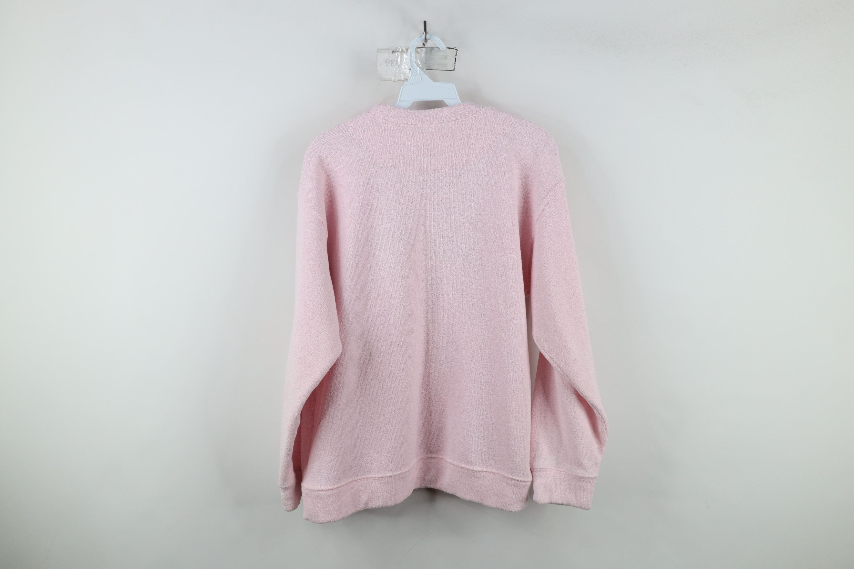 Cabelas × Vintage Vintage 90s Cabelas Flowers Terry Cloth Sweatshirt Pink Size M / US 6-8 / IT 42-44 - 11 Thumbnail