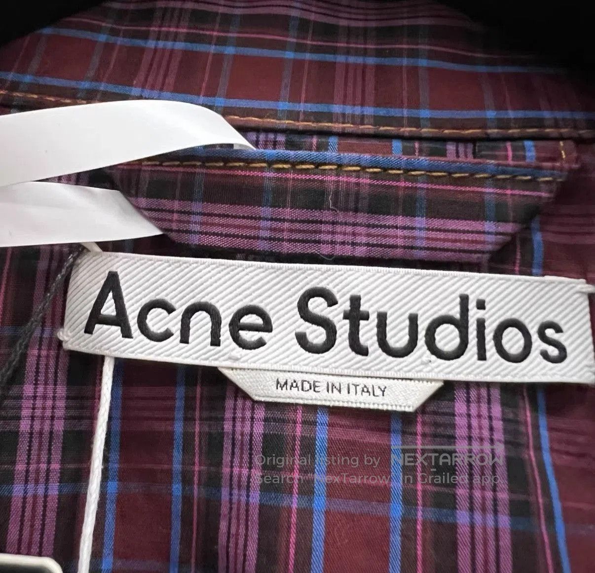 Acne Studios Blue Denim & Plaid Panel Jacket Size M. Size US M / EU 48-50 / 2 - 4 Thumbnail