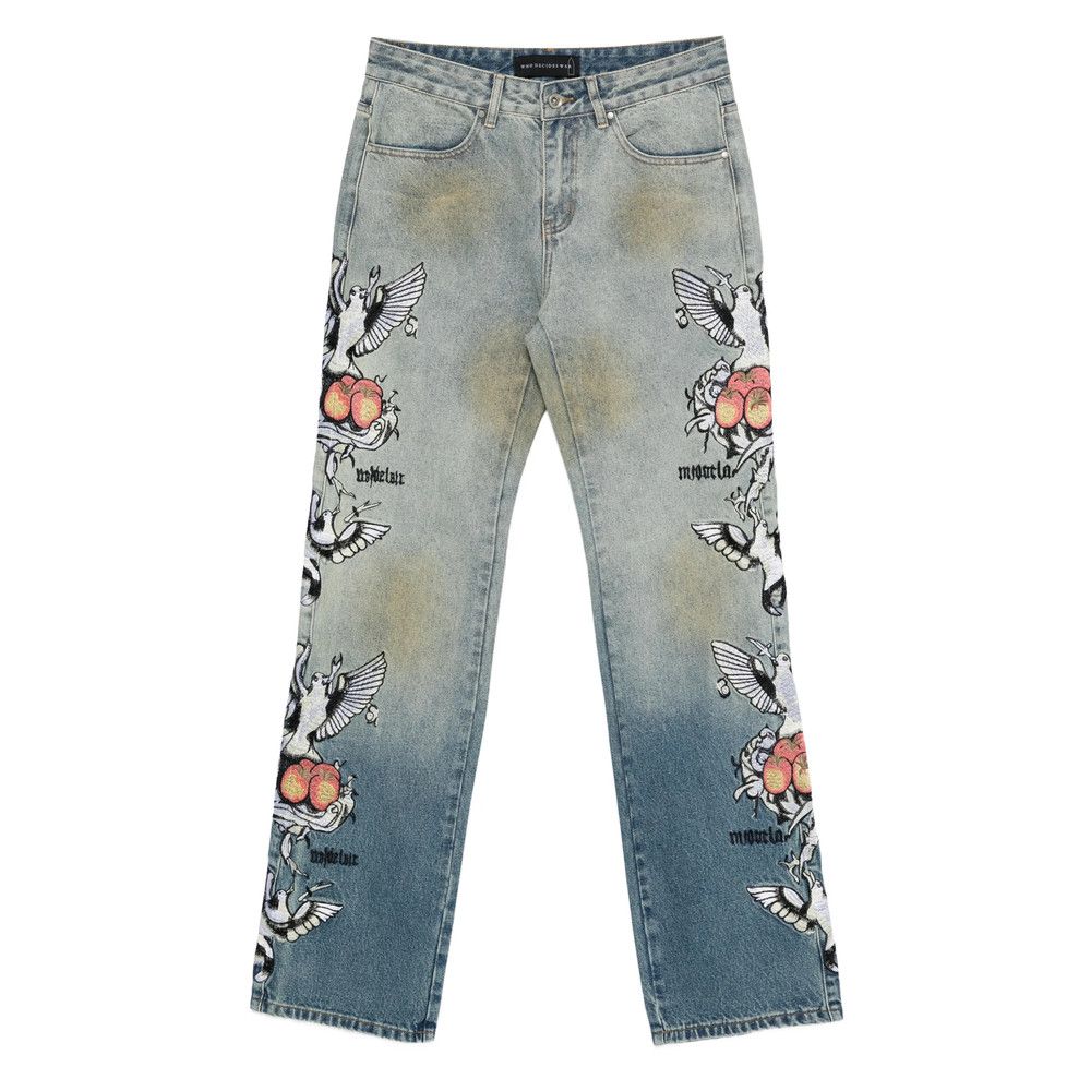 Who Decides War Who Decides War BLUE Denim - Regular & Straight-Leg Jeans Size US 32 / EU 48 - 1 Thumbnail