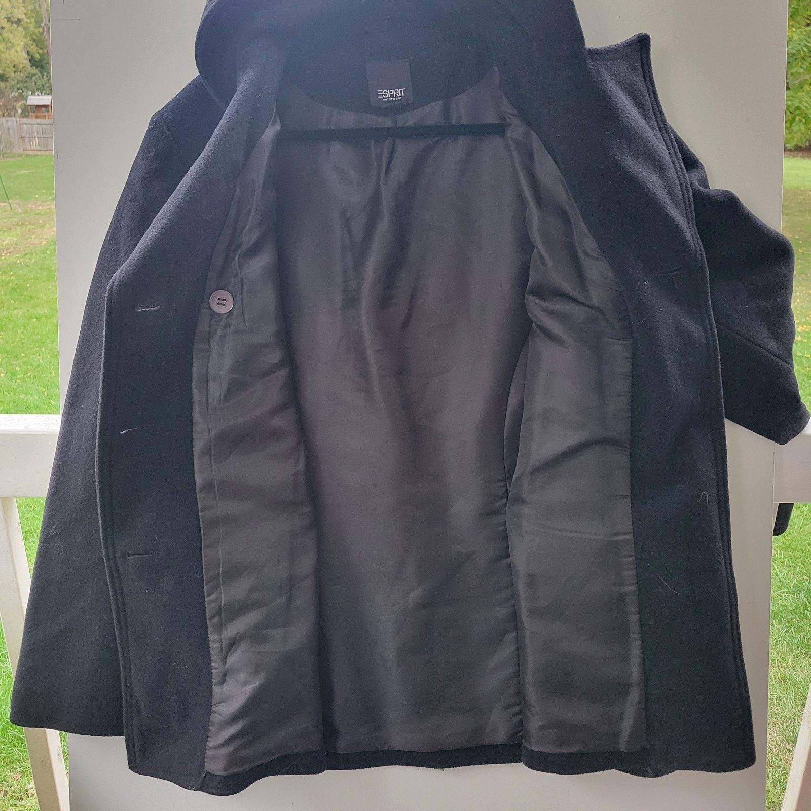 Esprit ESPRIT Womens Wool Hooded overcoat jacket sz Xl Size XL / US 12-14 / IT 48-50 - 6 Thumbnail