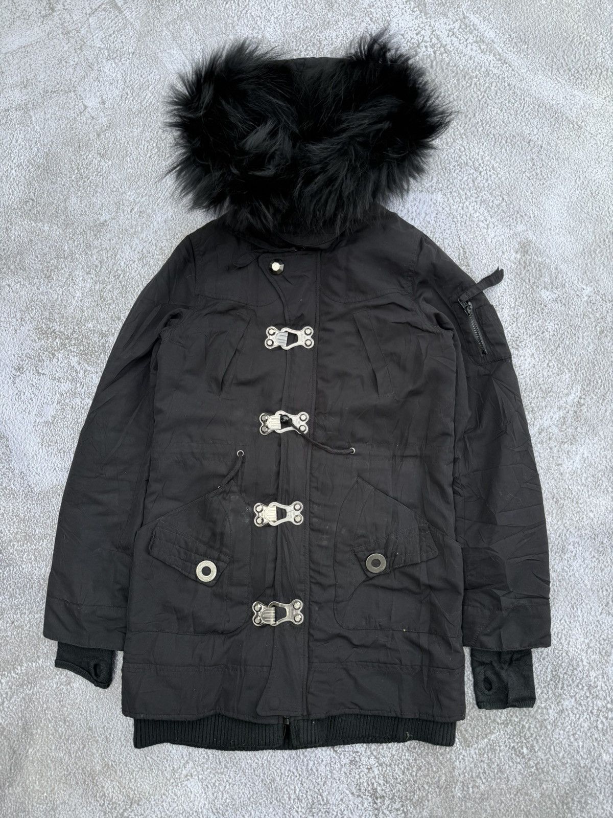 GOA SLY - Thumbhole Apocalypse Style Fur Hoodie Jacket Size US M / EU 48-50 / 2 - 1 Thumbnail