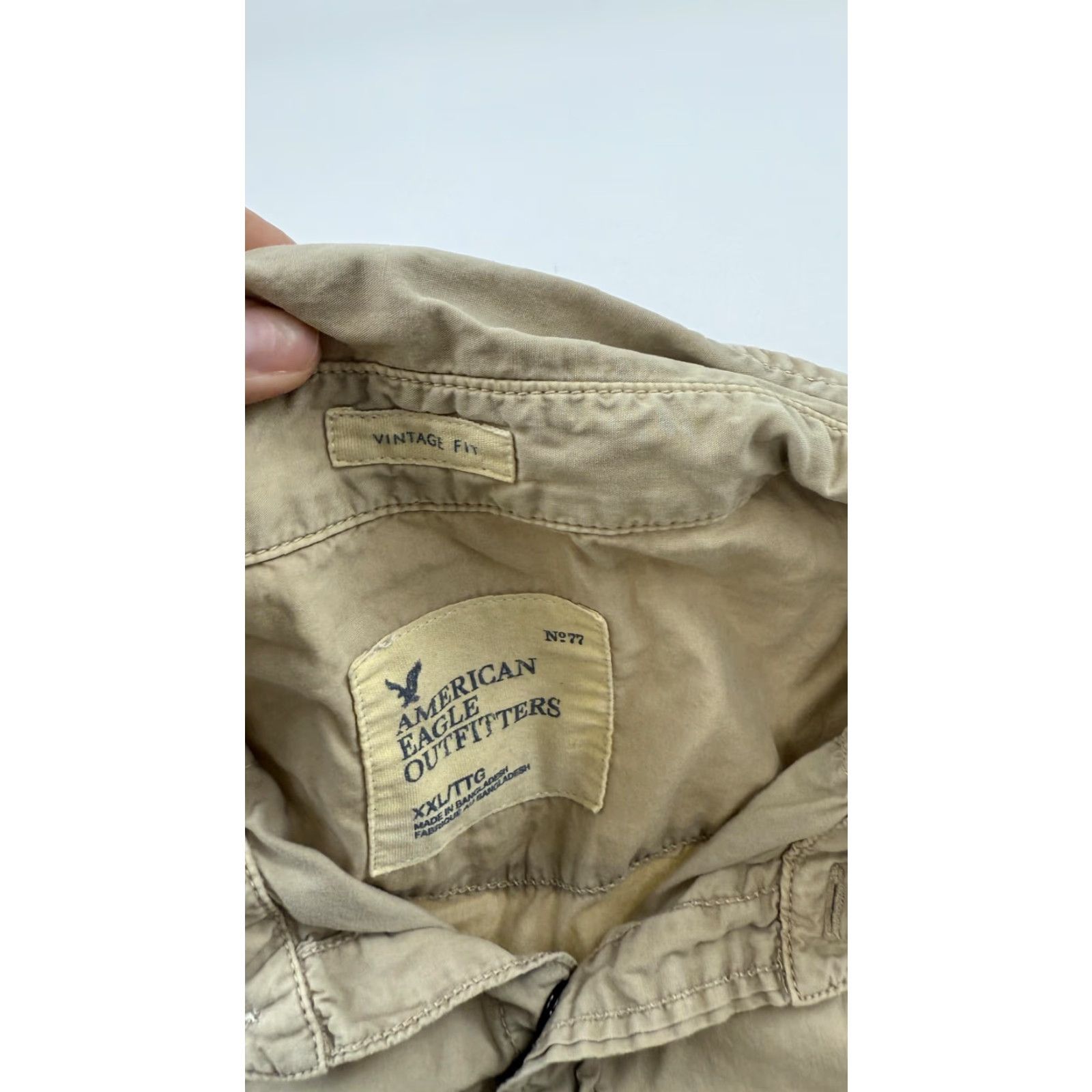 American Eagle Outfitters VINTAGE American Eagle Outfitters Shirt Men's 2XL Long Sleeve Khaki Casual Western Button-Up Size US XXL / EU 58 / 5 - 5 Thumbnail