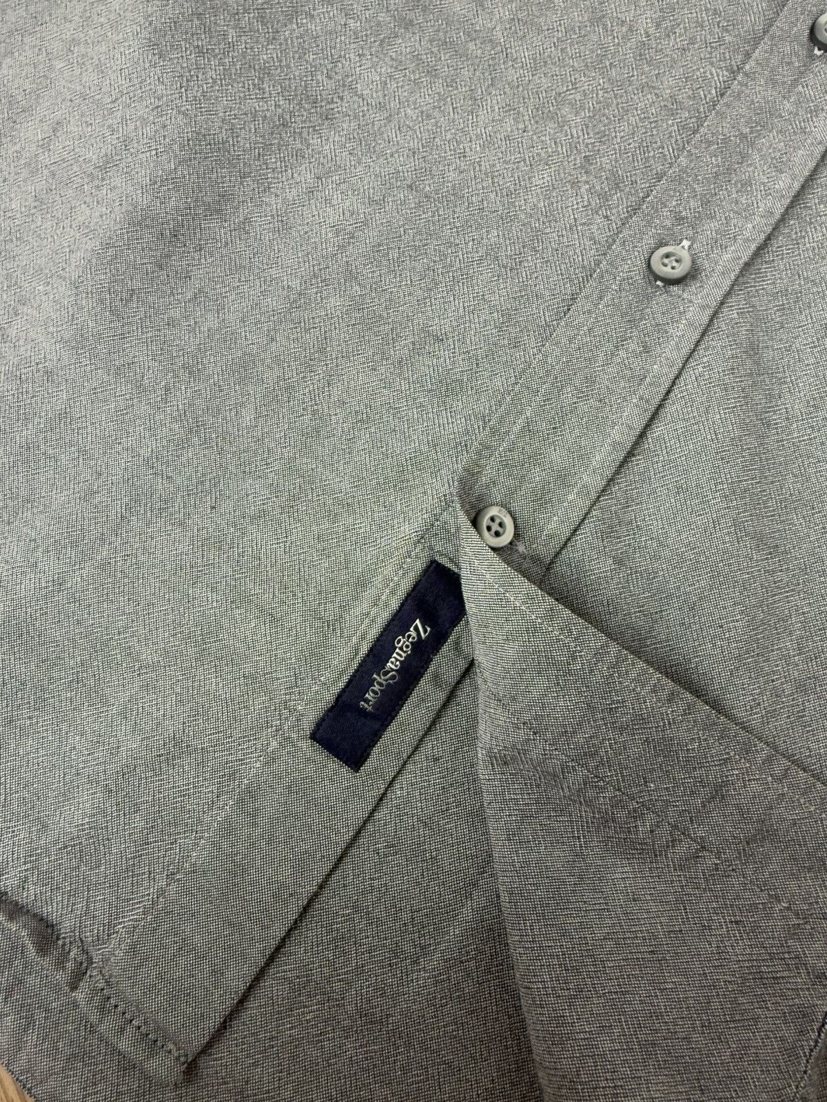 Ermenegildo Zegna Ermenegildo Zegna Shirt Mens M Gray Button UpCasual Size US M / EU 48-50 / 2 - 8 Thumbnail