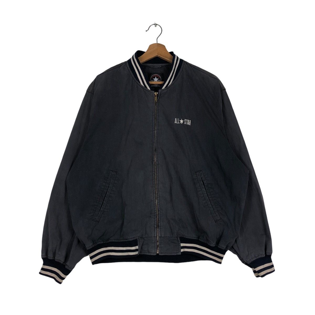 Japanese Brand 📌Vintage Bomber Jacket Zipper Converse All Star Size US M / EU 48-50 / 2 - 2 Thumbnail