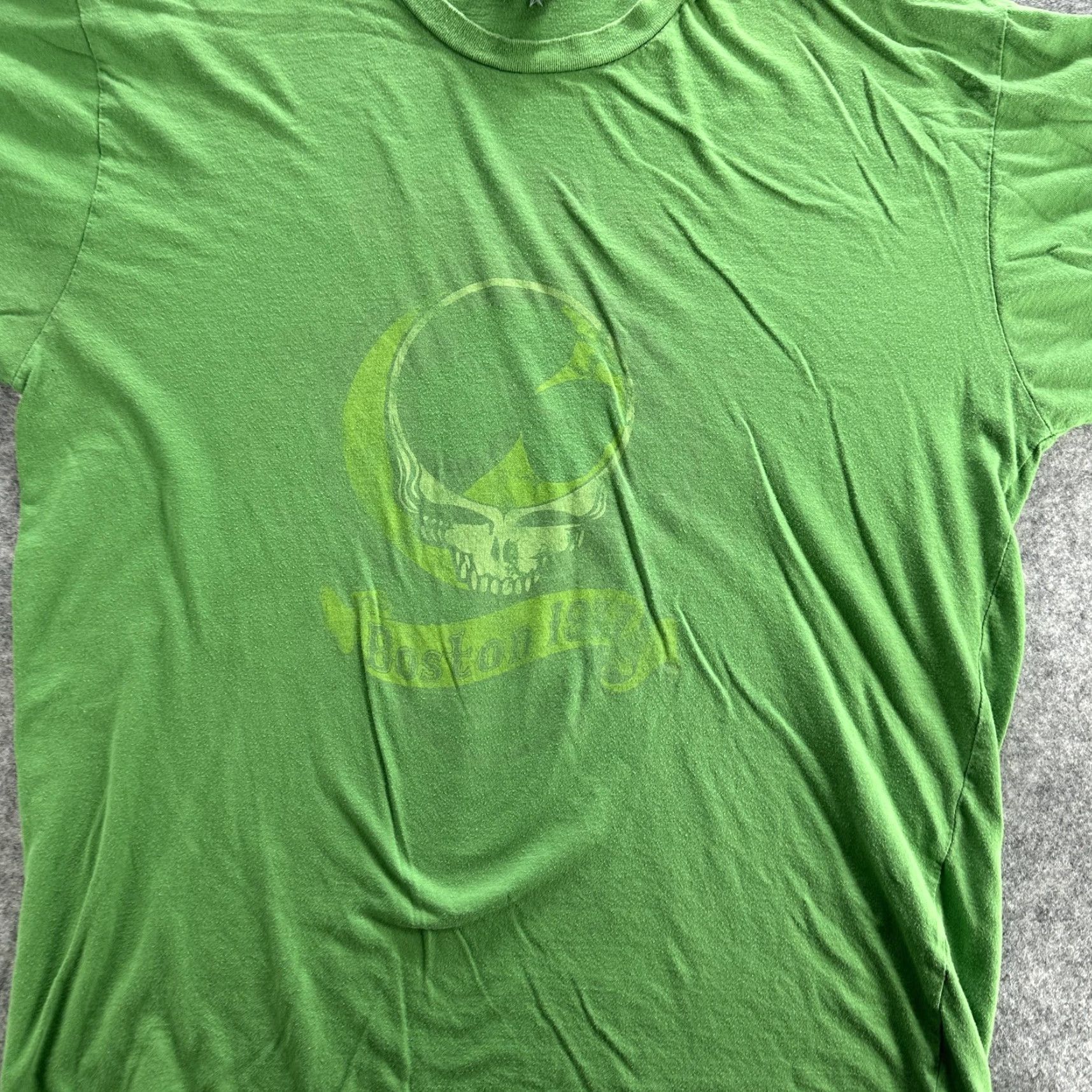 Ripple Junction VINTAGE Ripple Junction Grateful Dead T-Shirt Mens Large Short Sleeve Crew Neck Green Music Skull 1973 Boston Graphic Tee Size US L / EU 52-54 / 3 - 2 Thumbnail