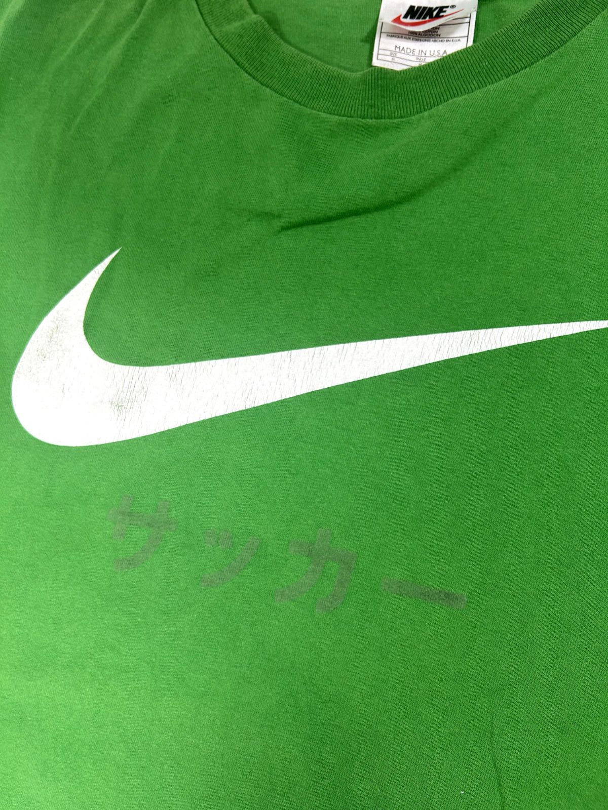 Nike Vintage 90s Nike Japanese Script Big Swoosh T-Shirt Size US M / EU 48-50 / 2 - 4 Thumbnail