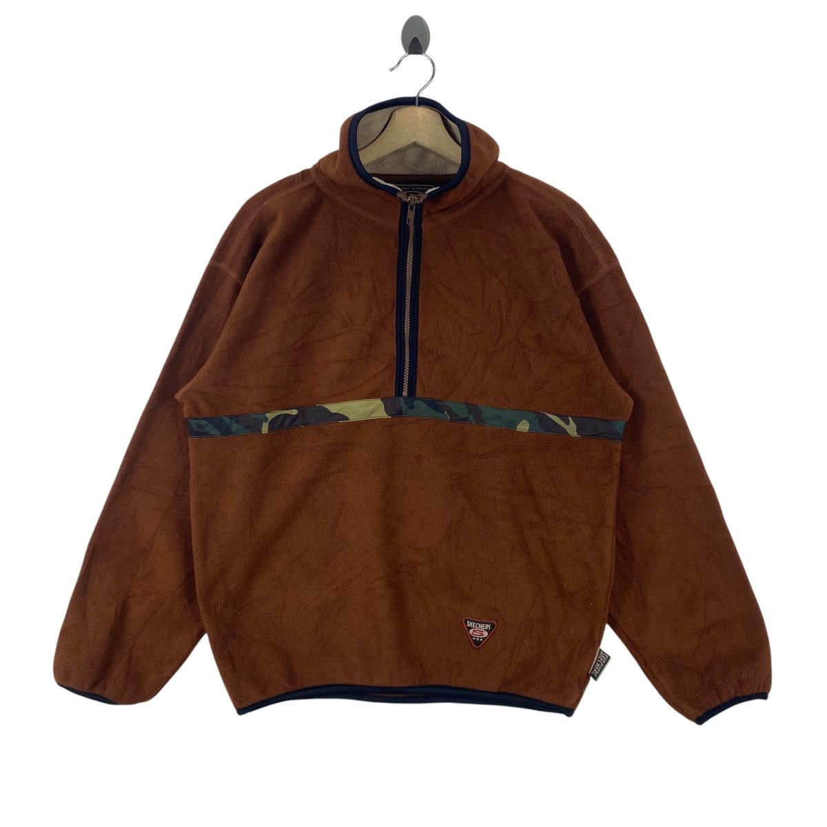 SKECHERS Vintage SKECHERS SPORT Utility Fleece Pullover Jacket Camo Size US M / EU 48-50 / 2 - 5 Thumbnail