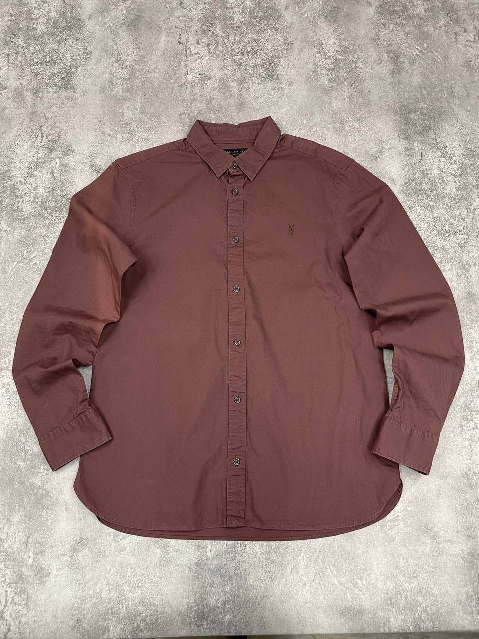 Allsaints AllSaints Men Cotton Shirt Button Down Long Sleeve Brown Size US M / EU 48-50 / 2 - 1 Thumbnail