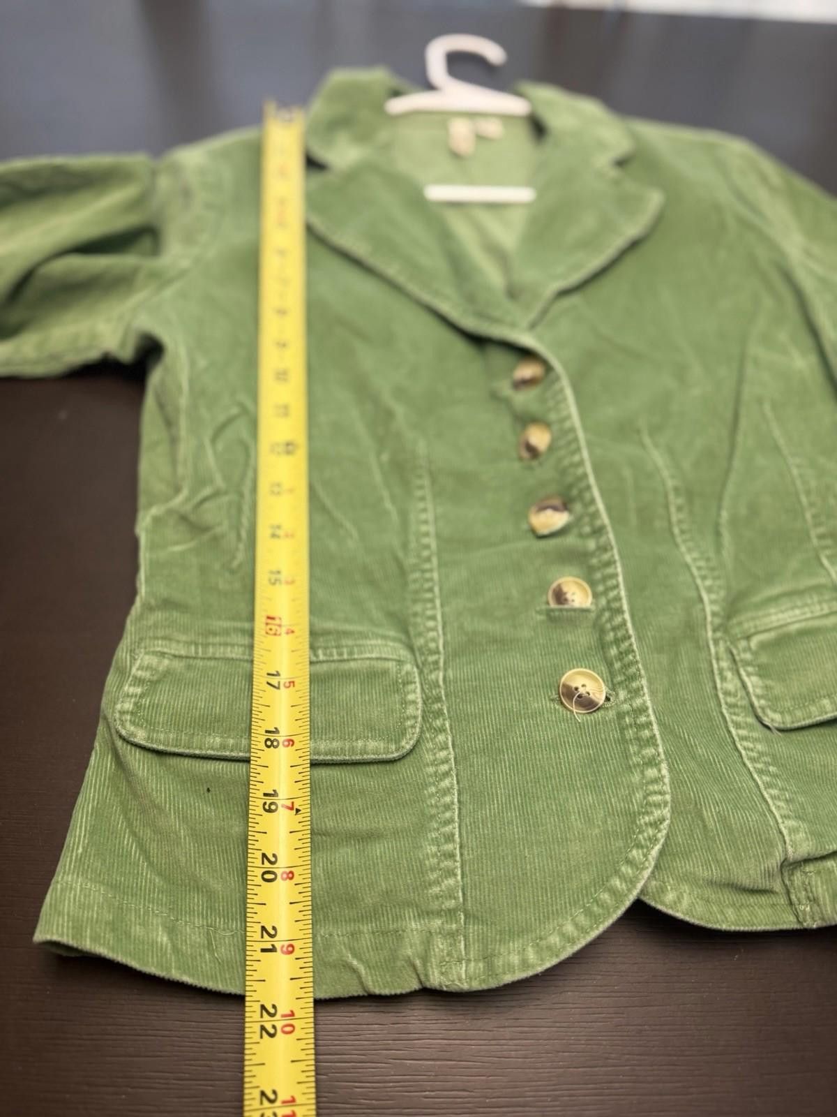 St. Johns Bay St Johns Bay Womens S Blazer Jacket Green Pinstripe Size S / US 4 / IT 40 - 4 Thumbnail