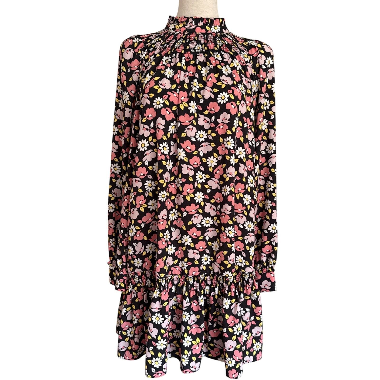Kate Spade Kate Spade Day Trip Floral Shift Dress M smock ruffle Size M / US 6-8 / IT 42-44 - 2 Thumbnail