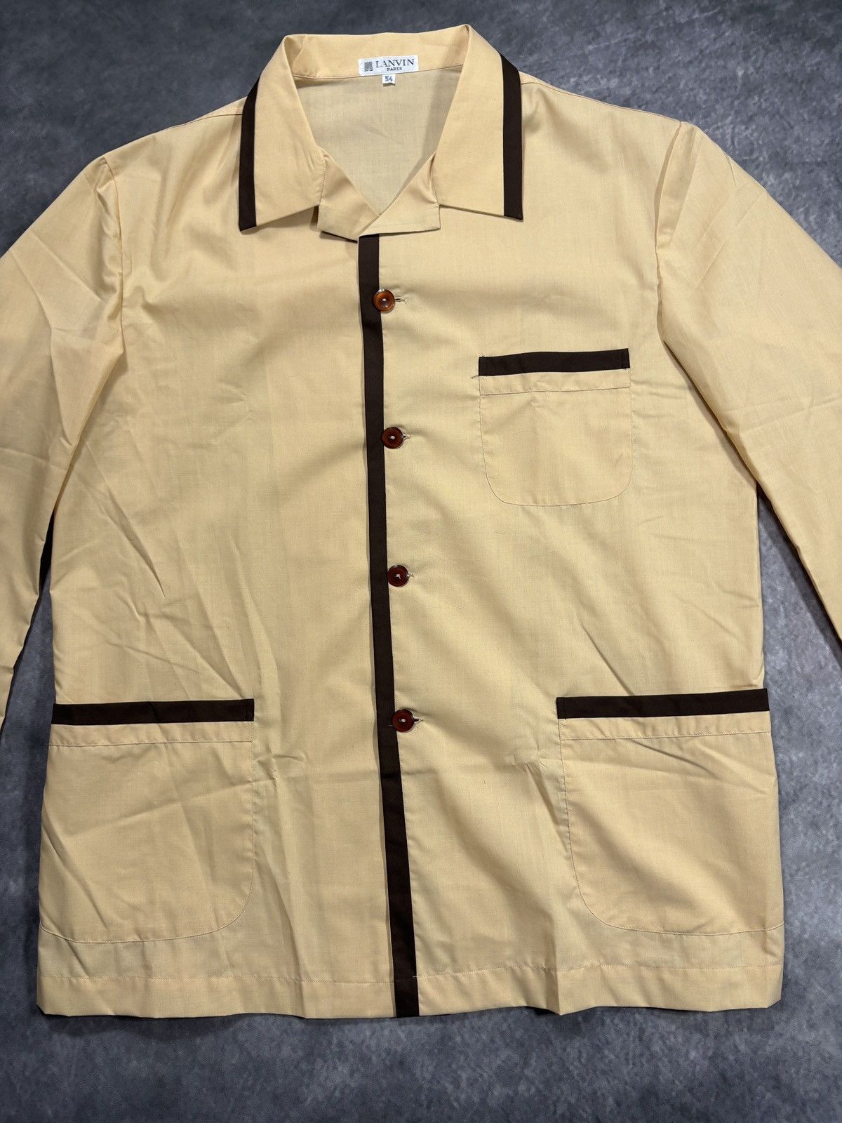 Lanvin Vintage Lanvin Pyjama Shirt Sleep PJs 1960s 1970s Designer Size US L / EU 52-54 / 3 - 3 Thumbnail