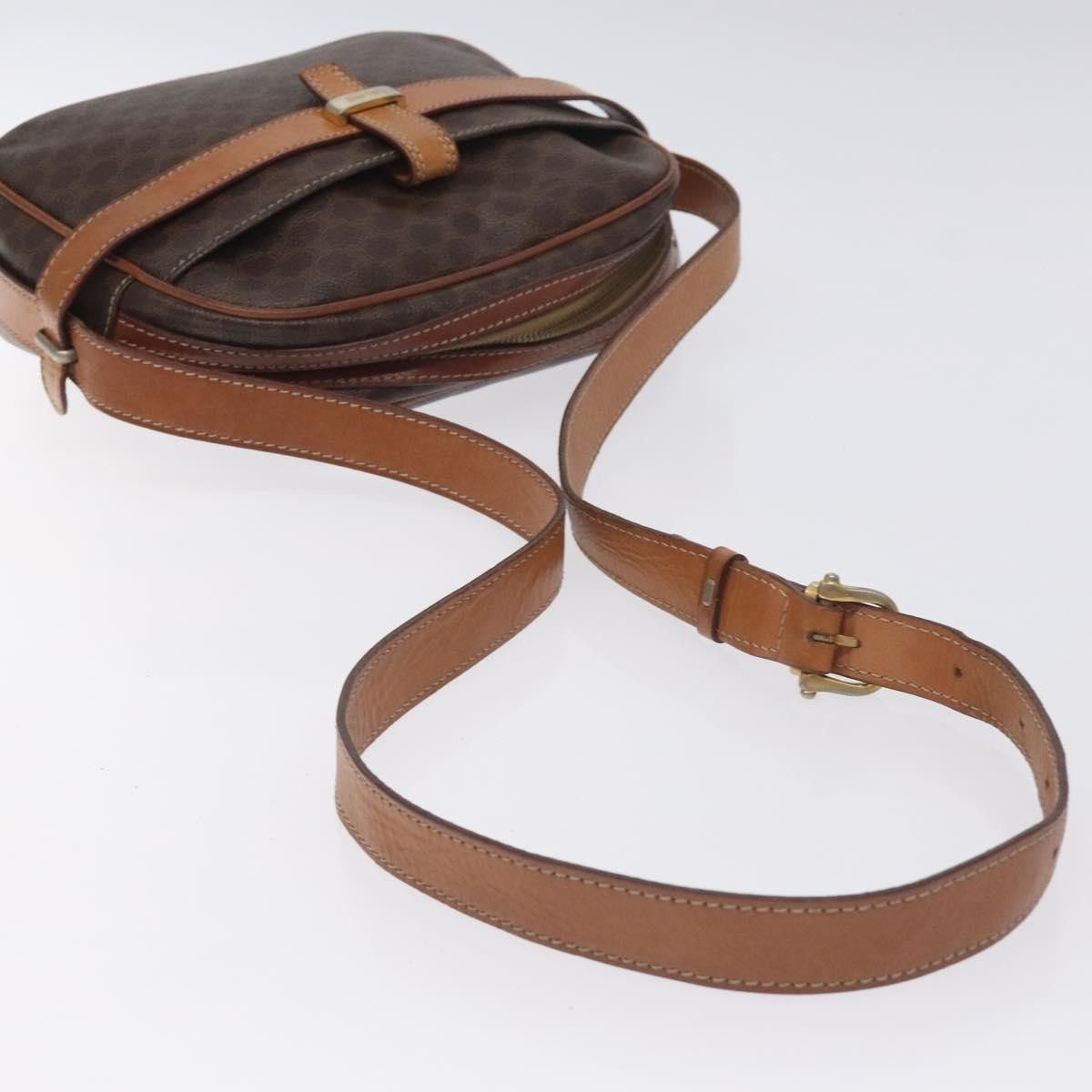 Celine CELINE Macadam Canvas Shoulder Bag Pvc Leather Brown Gold Size ONE SIZE - 7 Thumbnail