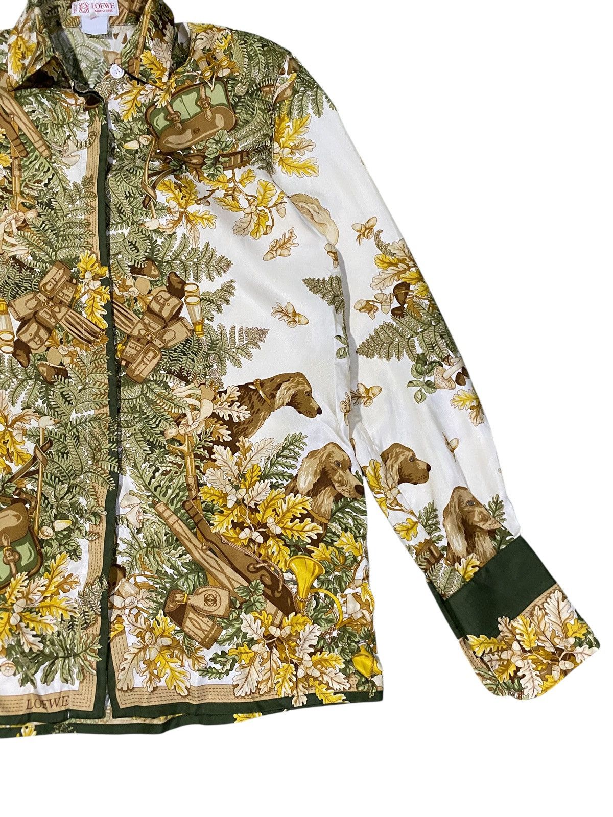 Loewe Loewe Vintage Silk Shirt All Over Print Luxury Designer Rare Size US L / EU 52-54 / 3 - 3 Thumbnail