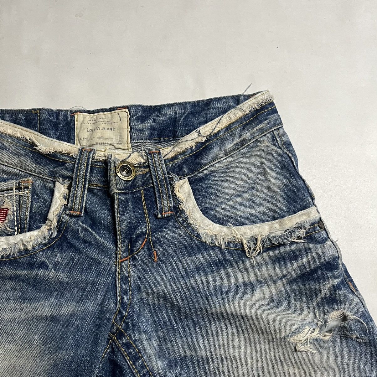 Le Grande Bleu (L.G.B.) Y2K Lolita Jeans distresss denim short Size 30" / US 8 / IT 44 - 4 Thumbnail