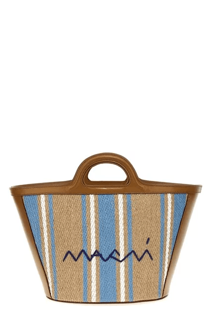 Marni MARNI Tropicalia Small Brown Raffia Top Handle Bag Size ONE SIZE - 1 Thumbnail