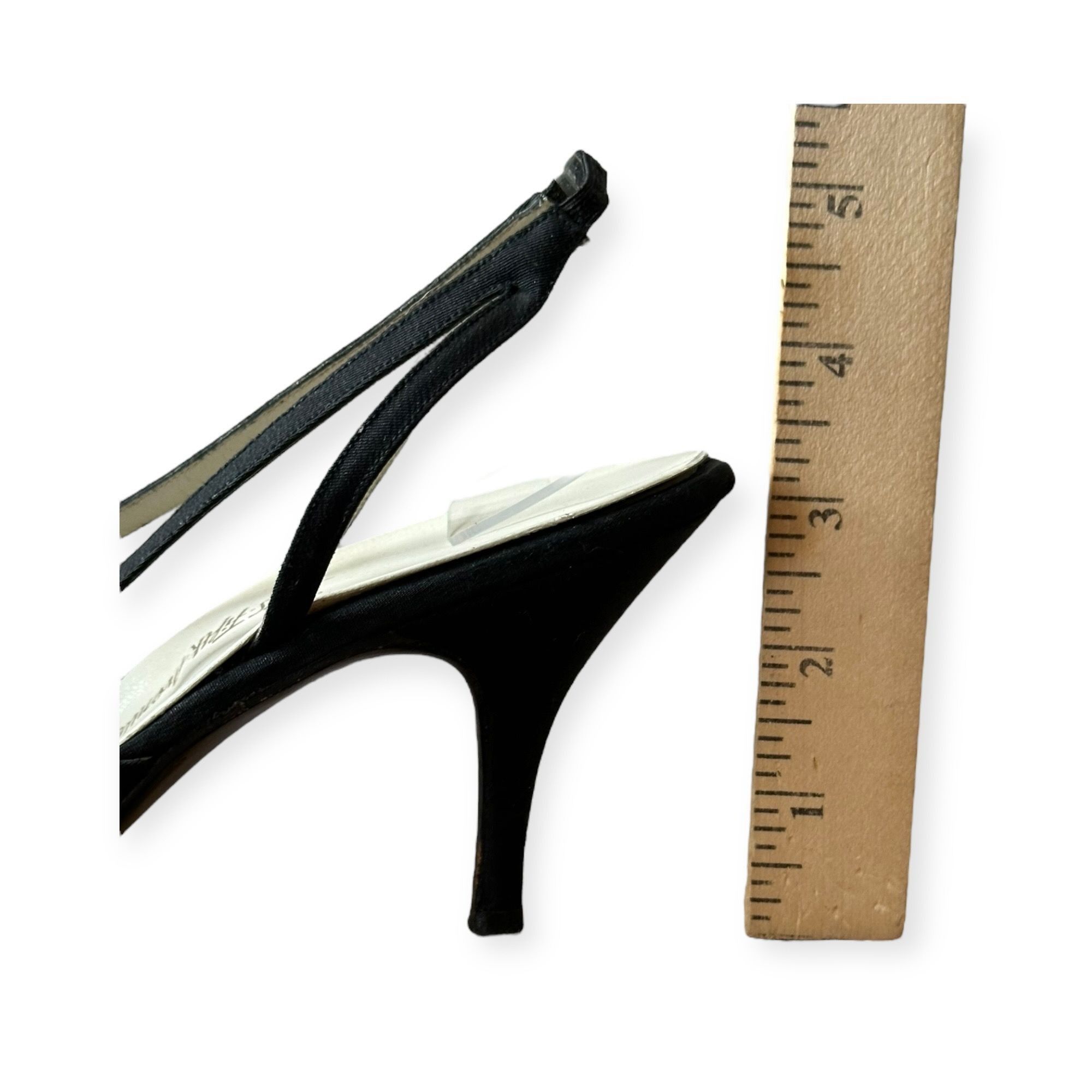 Roger Vivier × Vintage Roger Vivier Black Fabric Embroidered Sling Back Pumps, Vint Size US 7.5 / IT 37.5 - 13 Thumbnail
