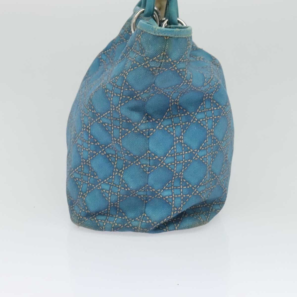 Dior DIOR Canage Tote Bag Coated Canvas Blue Silver Size ONE SIZE - 4 Thumbnail