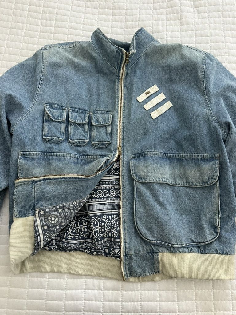 Kith Kith Denim Aviation Bomber Jacket Hosu 2.0 Wash Size US XL / EU 56 / 4 - 16 Thumbnail