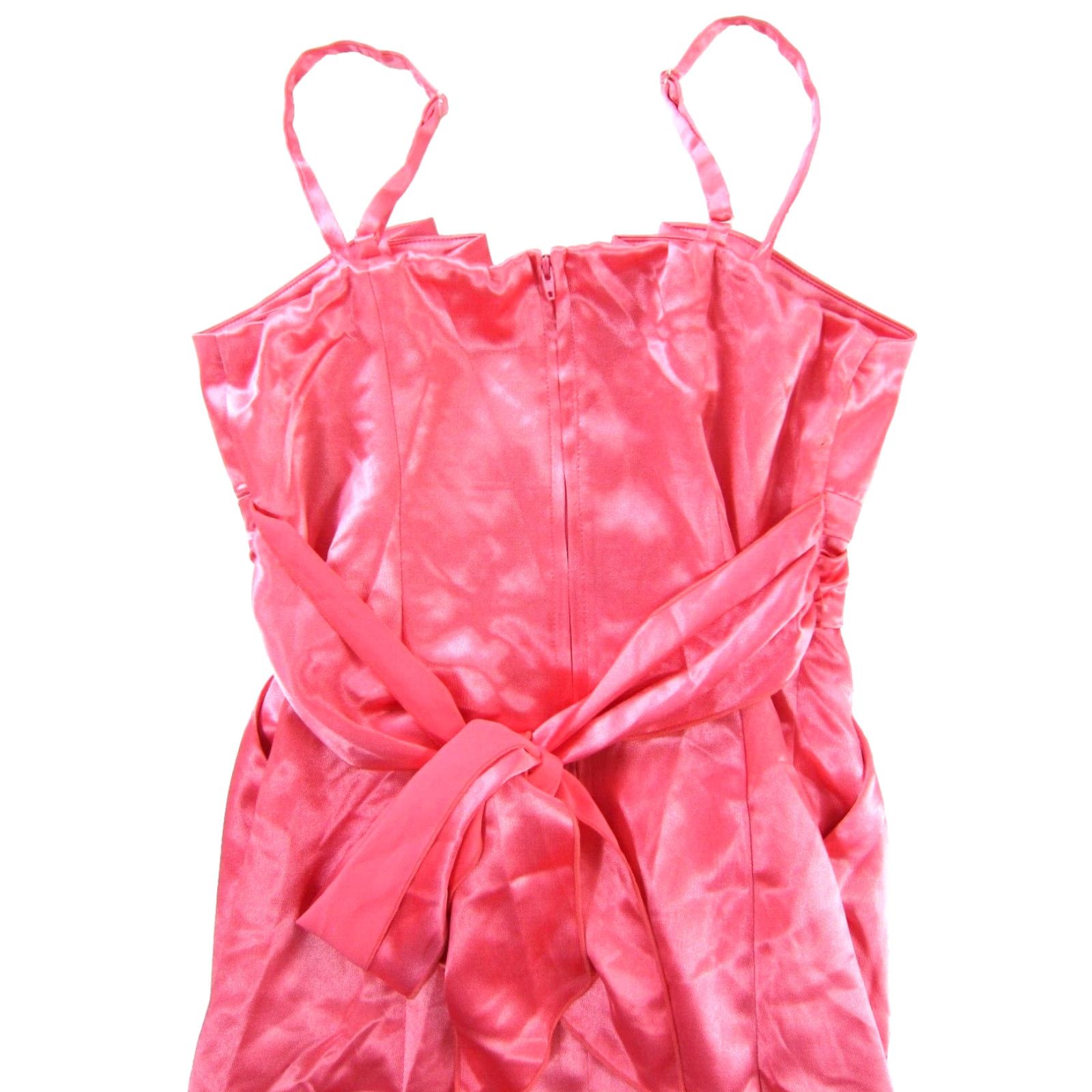 Vintage VINTAGE Byer California Pink Satin Pocket Prom Party Dress 7 - Pocket - Satin - Sleeveless - Dress - Pink - Byer California - 7 Size M / US 6-8 / IT 42-44 - 5 Thumbnail