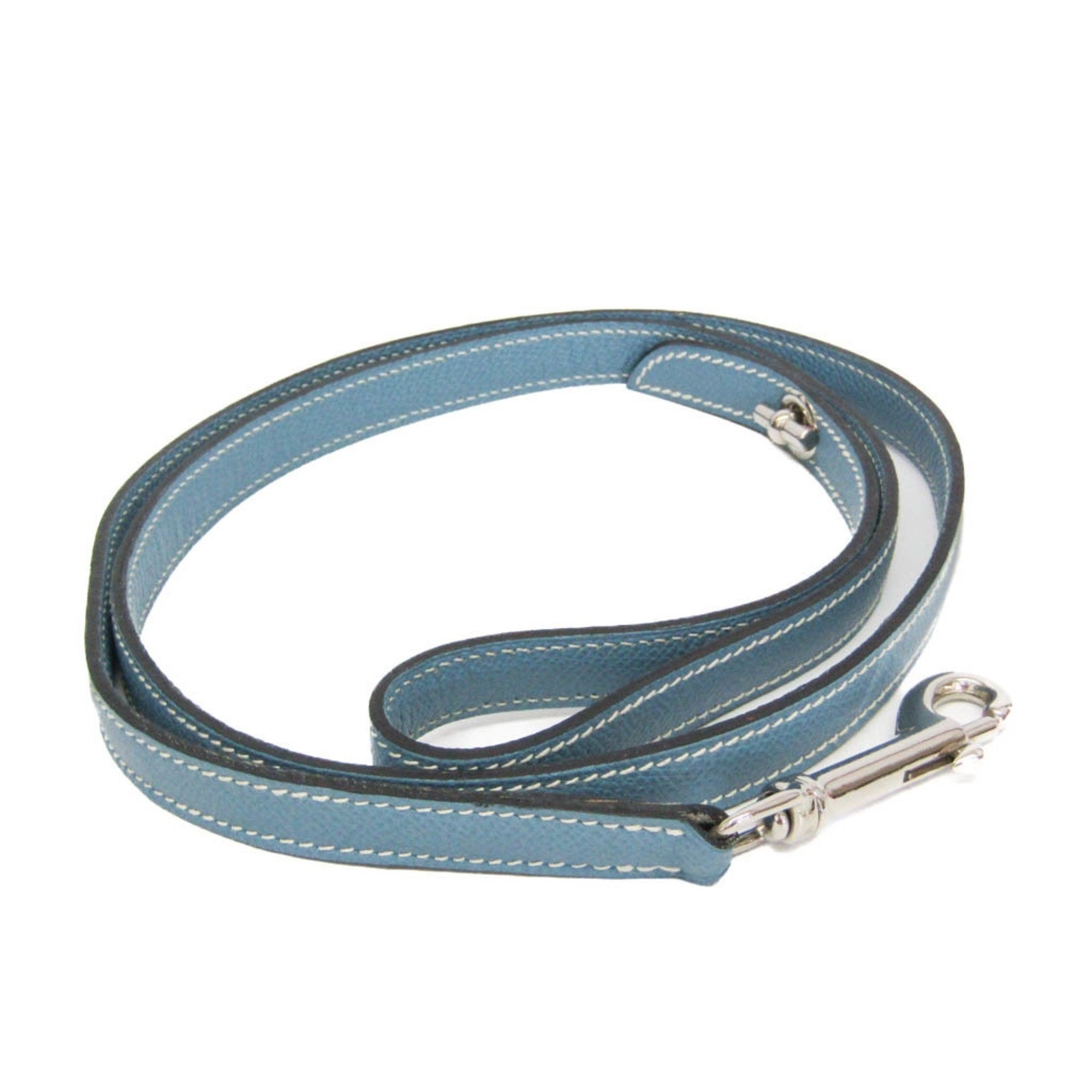 Hermes Hermes Dog Lead Dog Leash Leather Light Blue Size ONE SIZE - 1 Thumbnail