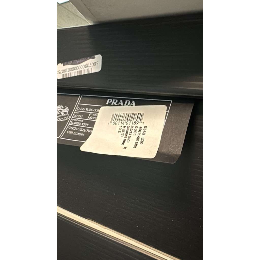 Prada o1rshd1 Cloudbust Thunder Rubber Knit Sneakers in Nero Size US 11.5 / EU 44-45 - 19 Thumbnail