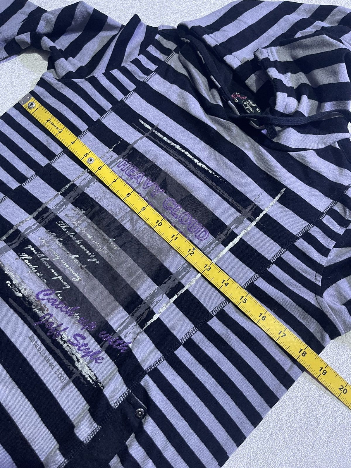 Hysteric Glamour JOYOUS Y2K HOODIE WITH STRIPED PATTERN Size US M / EU 48-50 / 2 - 12 Thumbnail