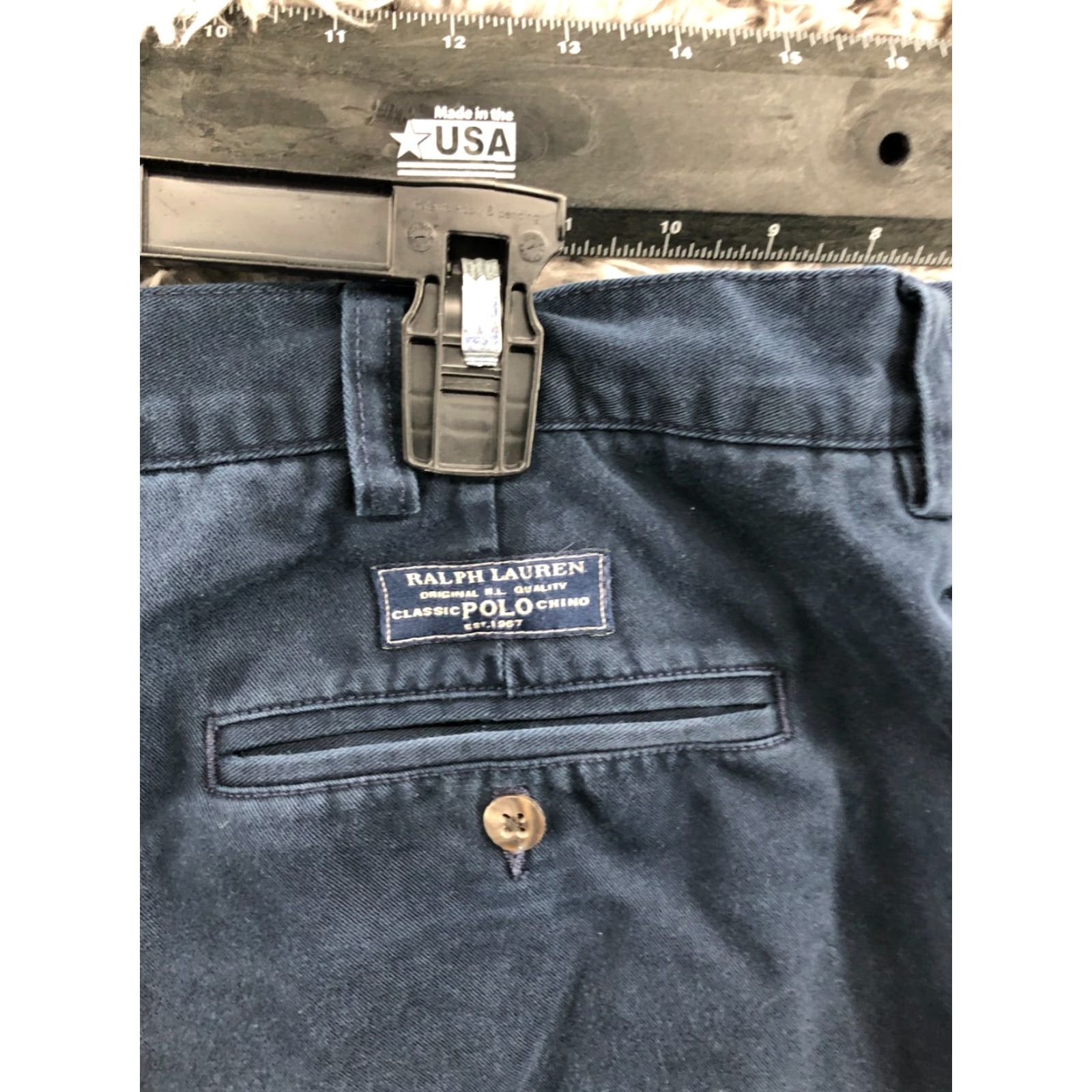 Ralph Lauren Ralph Lauren Polo Chino Shorts Mens 38 Mid Rise Dark Wash Blue Size US M / EU 48-50 / 2 - 5 Thumbnail