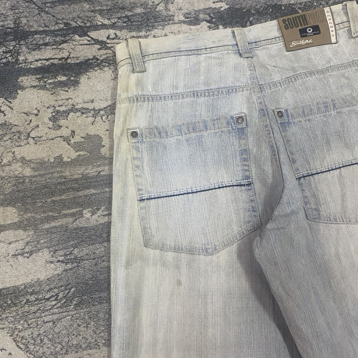 JNCO Vintage Southpole Light Washed Baggy Denim Jeans Size US 34 / EU 50 - 11 Thumbnail