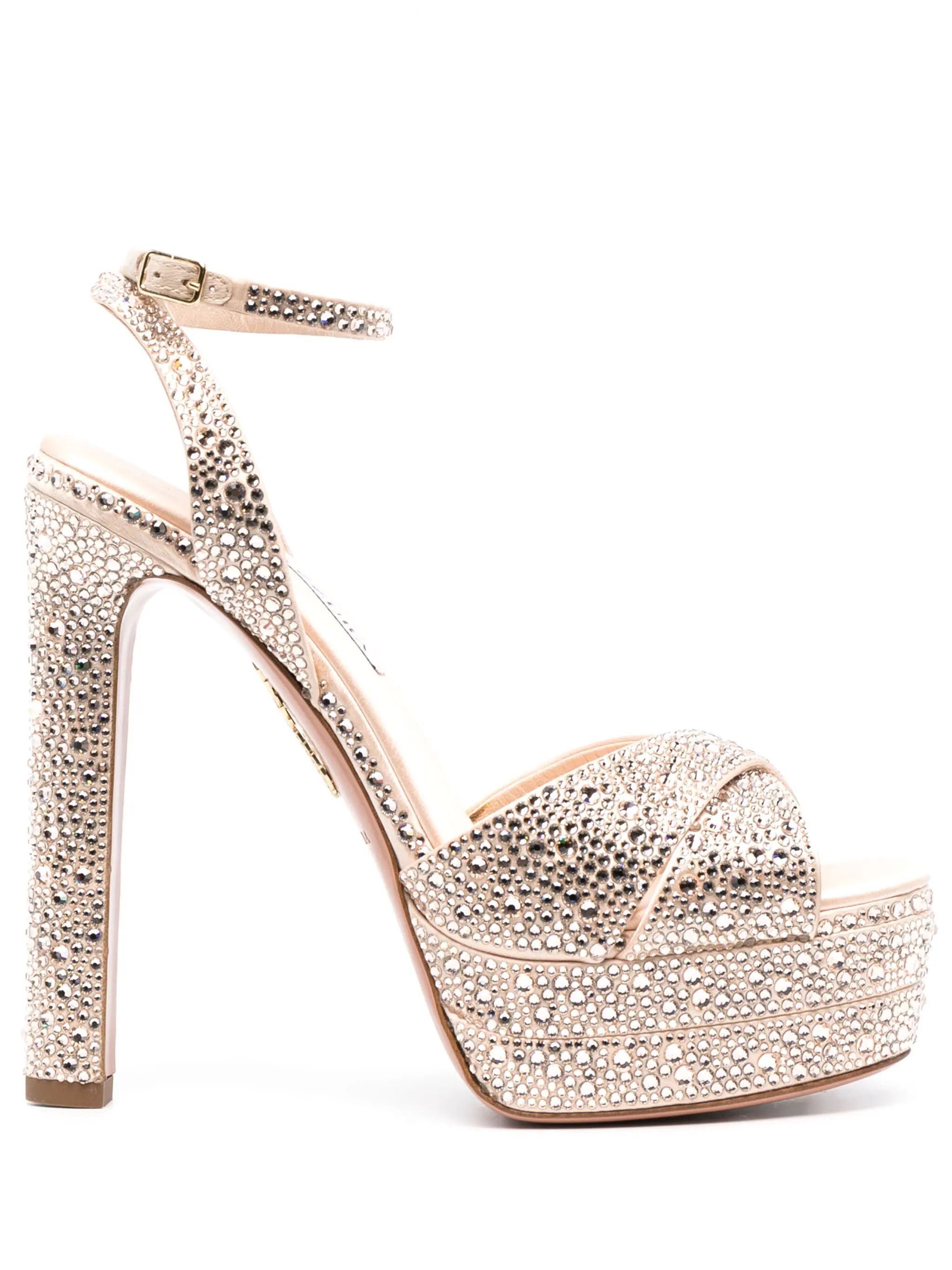 Aquazzura o1srvl11e1024 Sandal in Beige Size US 8 / IT 38 - 2 Thumbnail