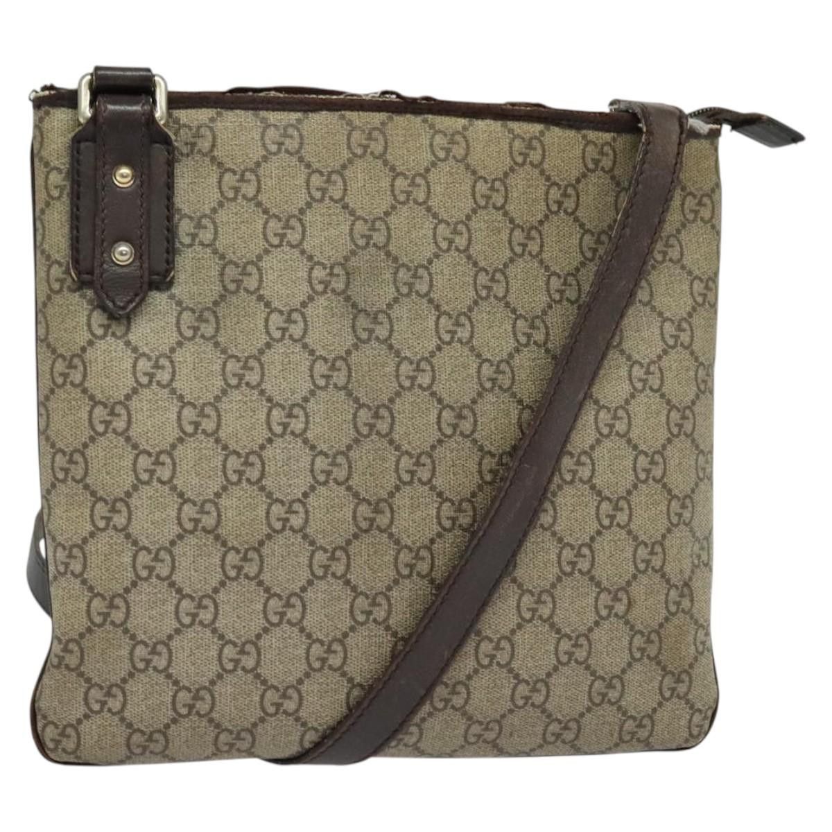 Gucci GUCCI GG Supreme Shoulder Bag Pvc Outlet Beige Silver Size ONE SIZE - 1 Thumbnail