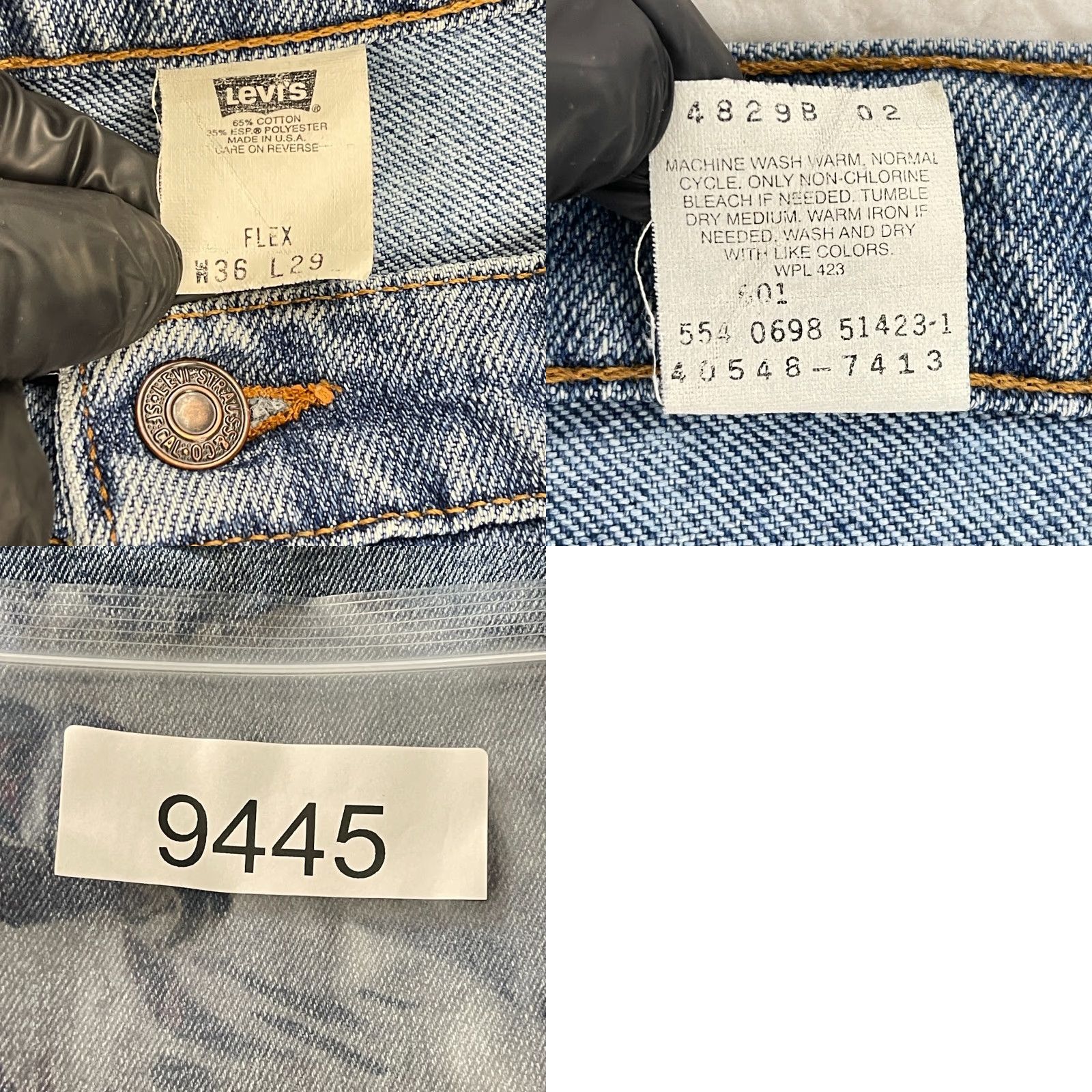Levi's VINTAGE Levi's 540 Flex Straight Mens Jeans 36 Blue USA 90s Retro Size US 36 / EU 52 - 10 Thumbnail