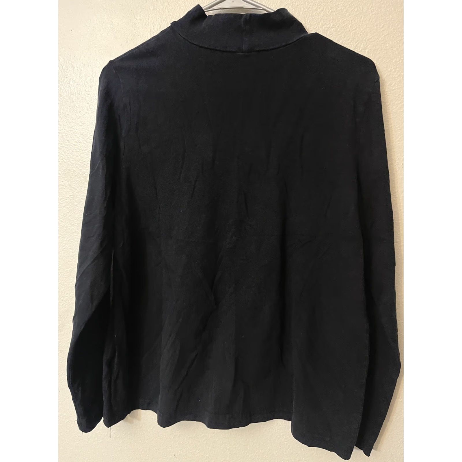 Croft & Barrow Croft & Barrow Top Mock Neck Black Long Sleeve Women XL Stretch Shirt Size XL / US 12-14 / IT 48-50 - 2 Thumbnail