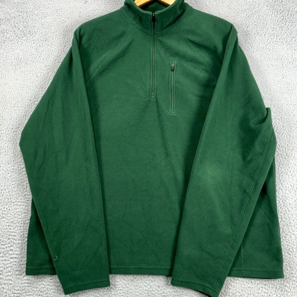 Vintage L.L. Bean Fleece Pullover Sweater Adult XL Green Quarter Zip Long Sleeve Mens Size US XL / EU 56 / 4 - 4 Thumbnail