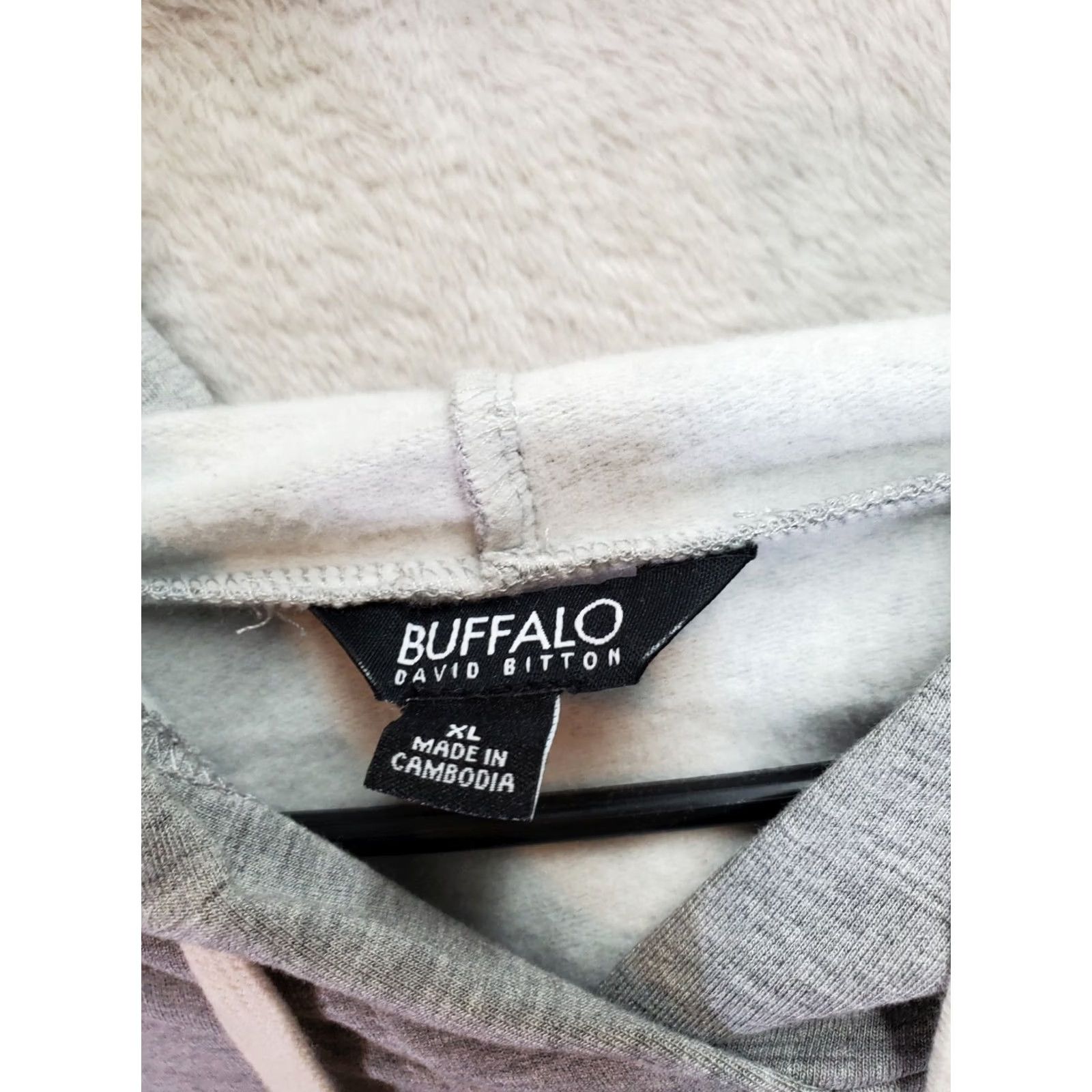 Buffalo David Bitton Buffalo Hoodie Womens XL Gray Viscose Long Sleeve Hooded Drawstring Size XL / US 12-14 / IT 48-50 - 7 Thumbnail