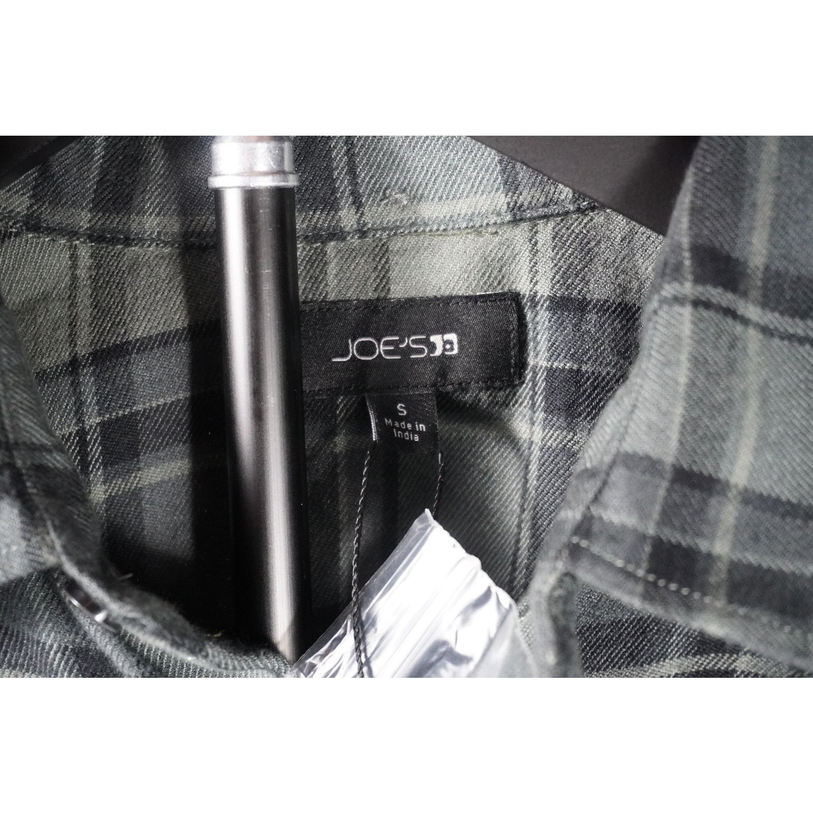 Joe's JOE’S Jeans Oliver Flannel Shirt Mens Pewter Plaid Button Up Size US S / EU 44-46 / 1 - 3 Thumbnail
