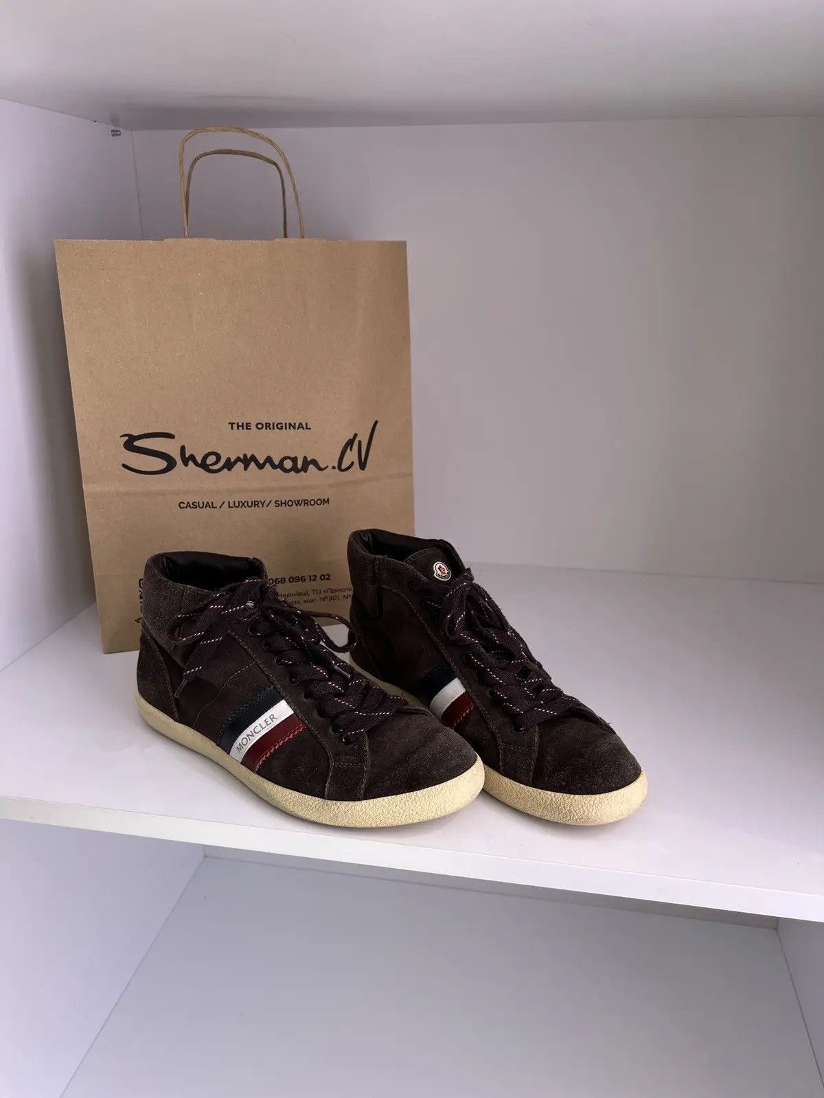 Moncler × Vintage Vintage Moncler sneakers MONTECARLO Cowhide Sherry line Size US 8 / EU 41 - 4 Thumbnail