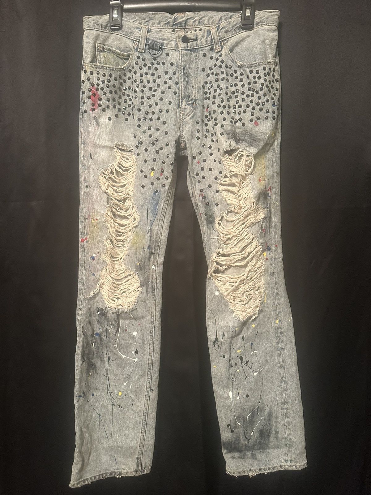 Number (N)ine Number (N)ine 06 Distressed Paint Splat Pants Size US 32 / EU 48 - 1 Thumbnail