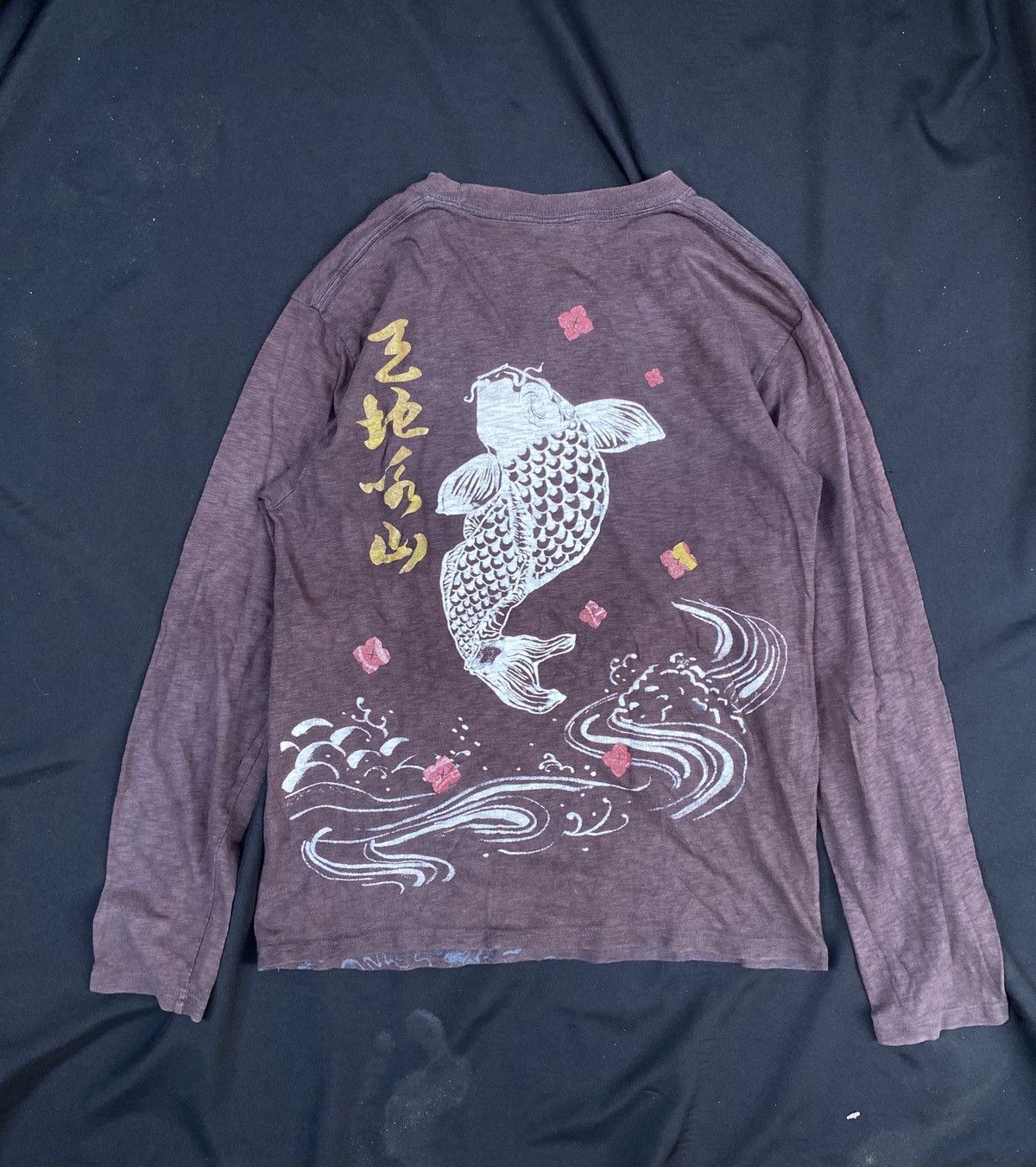 Hysteric Glamour × If Six Was Nine × Le Grande Bleu (L.G.B.) Japanese Sukajan Koi Poem Seditionaries Long Sleeve Size US L / EU 52-54 / 3 - 1 Thumbnail