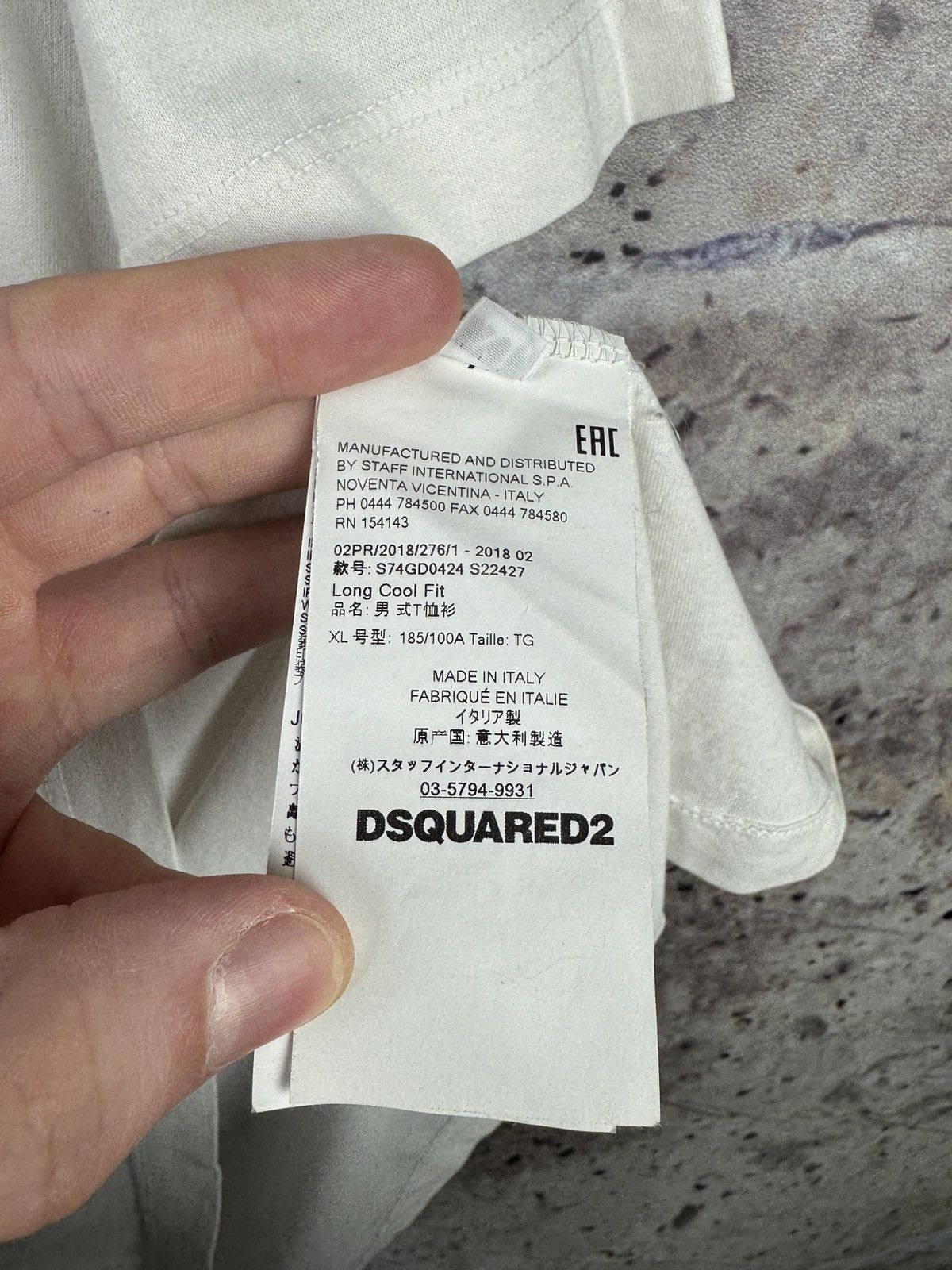 Dsquared2 Dsquared2 “DSQ2” Graphic Logo T-Shirt – White Size XL Size US XL / EU 56 / 4 - 11 Thumbnail