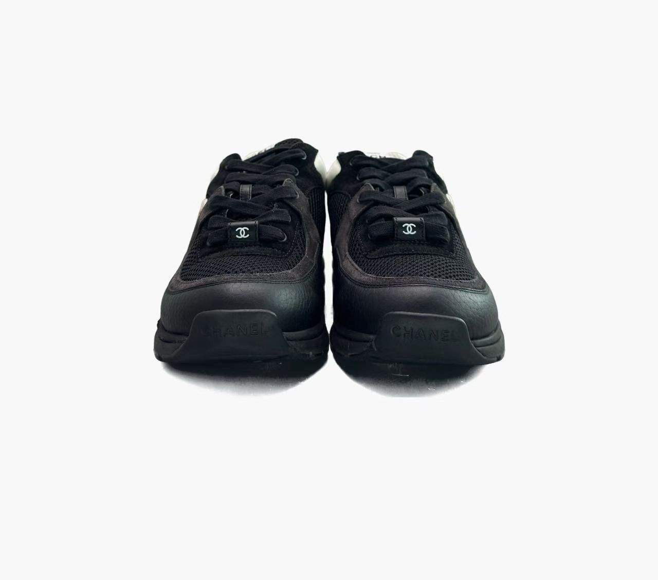 Chanel Chanel Leather Black Lowtop Sneakers us_9 Women Size US 9 / IT 39 - 1 Thumbnail