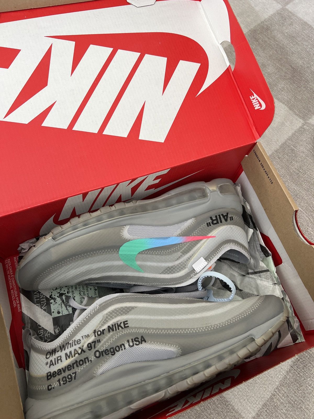 Nike × Off-White Nike air max 97 x off white menta size 8.5us Size US 8.5 / EU 41-42 - 3 Thumbnail