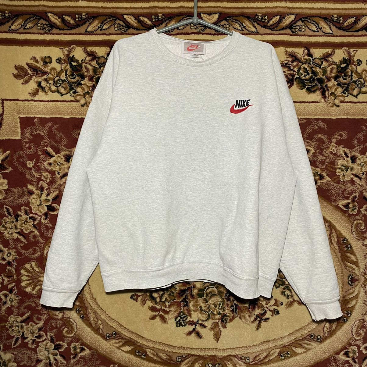 image of Made In USA x Nike Vintage 80's Nike Boxy Fit Crewneck Sweatshirt Usa Made in Grey (Size Large)