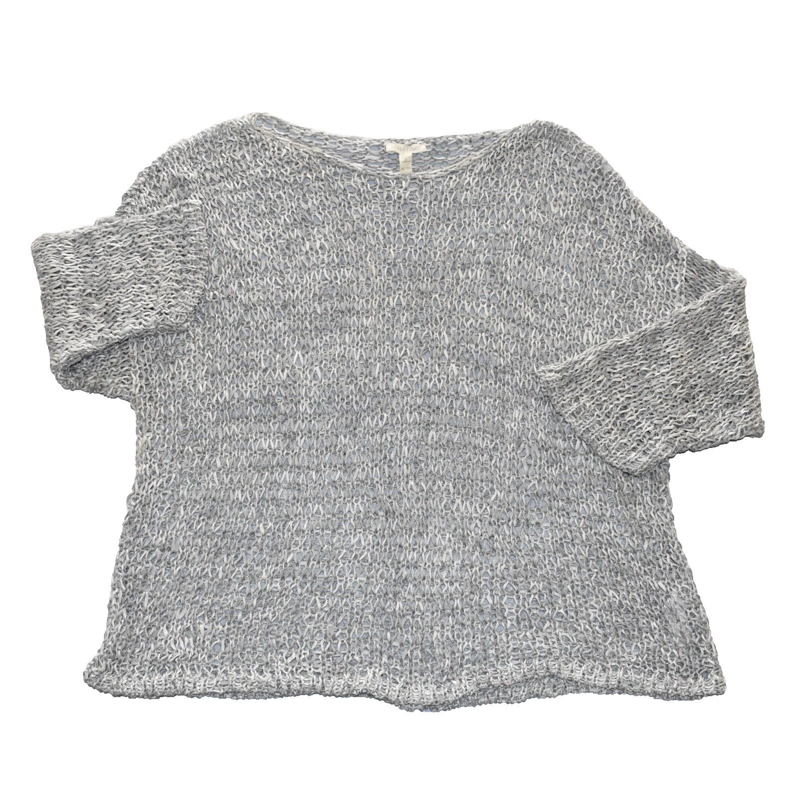 Eileen Fisher EILEEN FISHER Chunky Open Knit Cotton Pullover Sweater Sz XL Size XL / US 12-14 / IT 48-50 - 3 Thumbnail