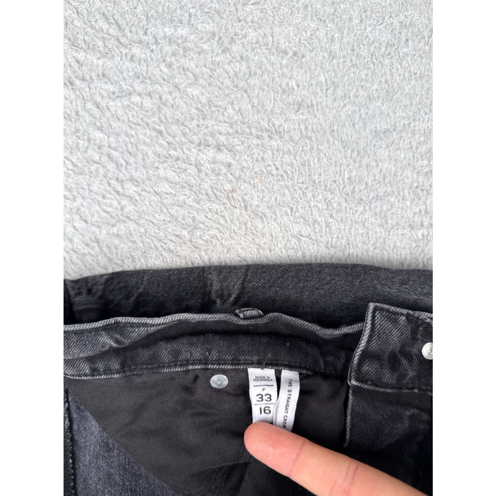 Loft LOFT Jeans Women Black 16 The Straight Crop Distressed High Rise 36x23 5-Pocket Denim Distressed Stretch Casual Modern Western 90s Love Mens? Size 38" / US 16 / IT 52 - 7 Thumbnail