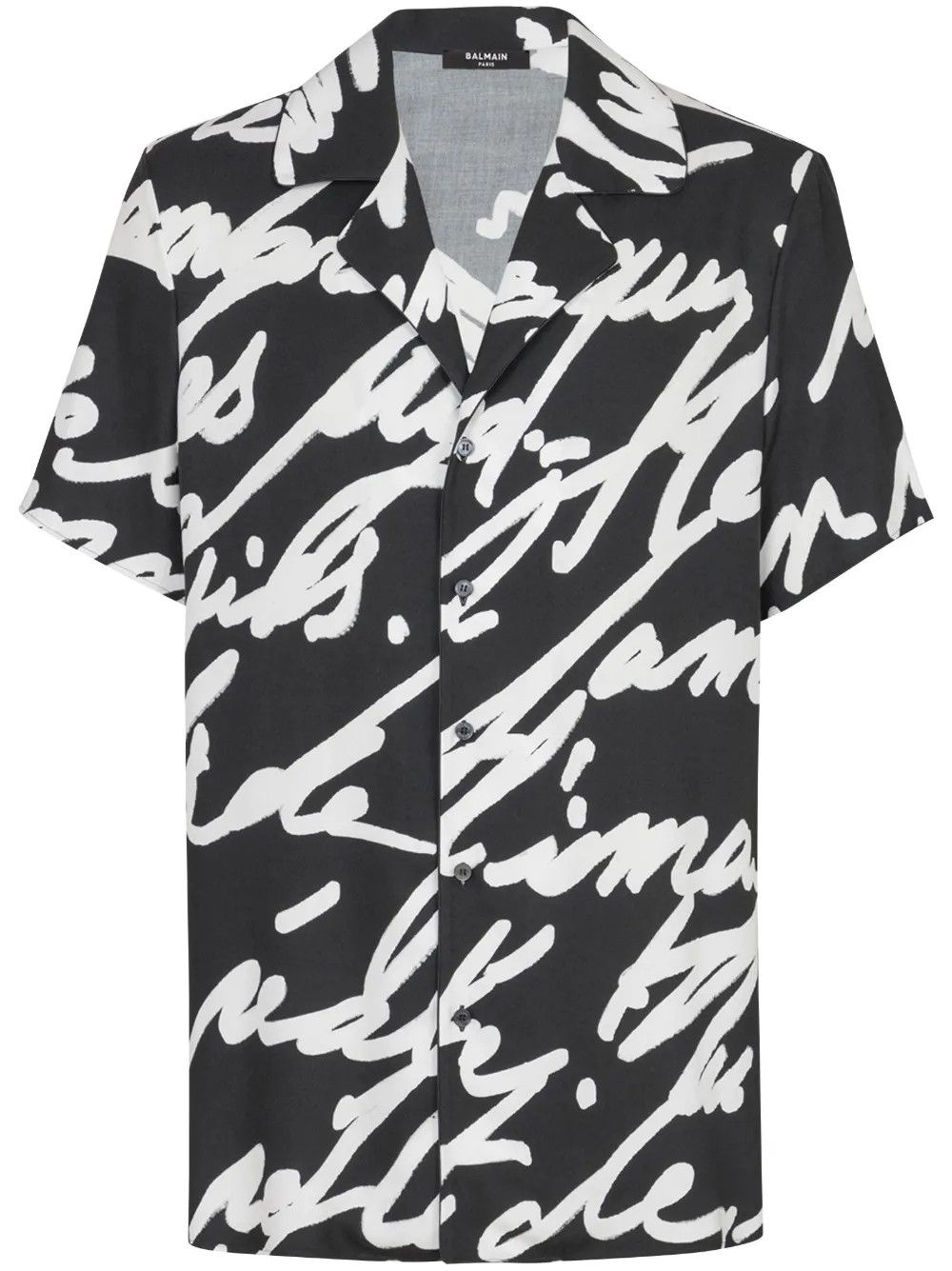 Balmain o1s1wg110126 Slogan Print Shirt in Black Size US S / EU 44-46 / 1 - 1 Thumbnail
